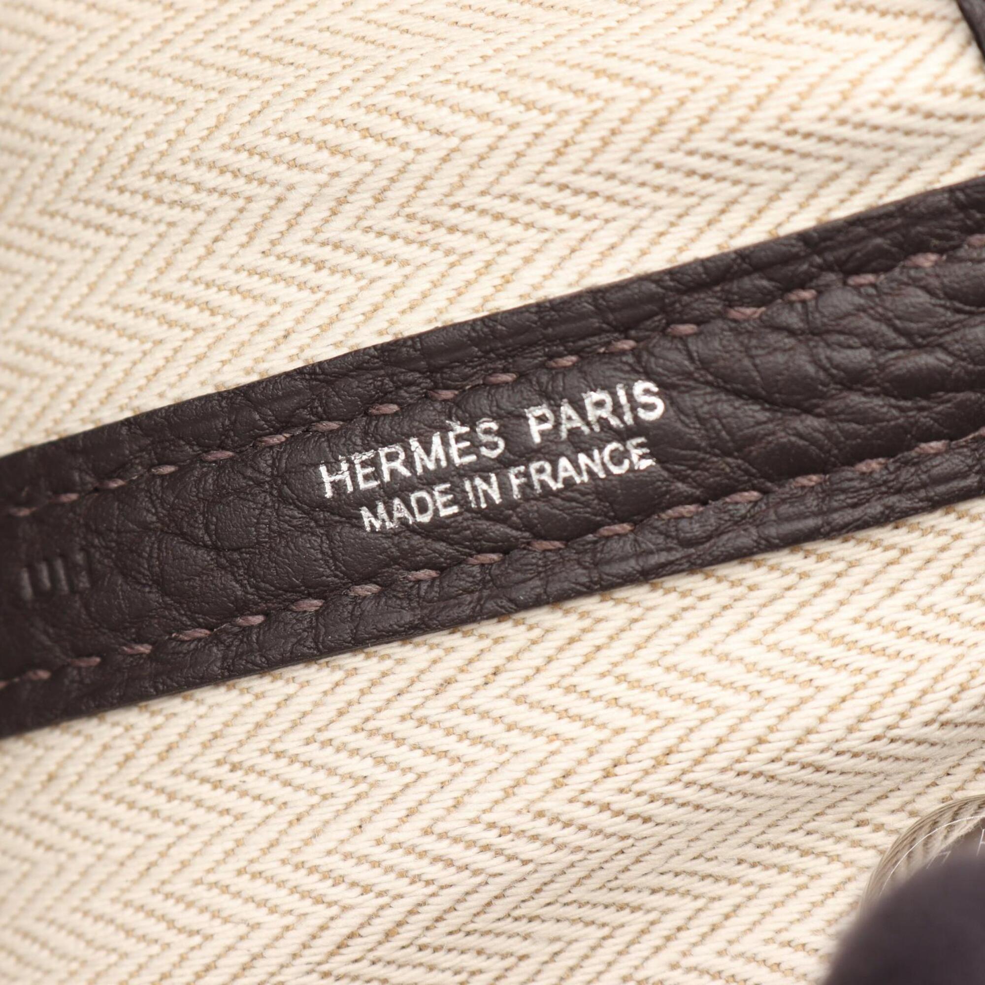 Hermes Brown Negonda Leather Handbag Tote Bag (Pre-Owned)