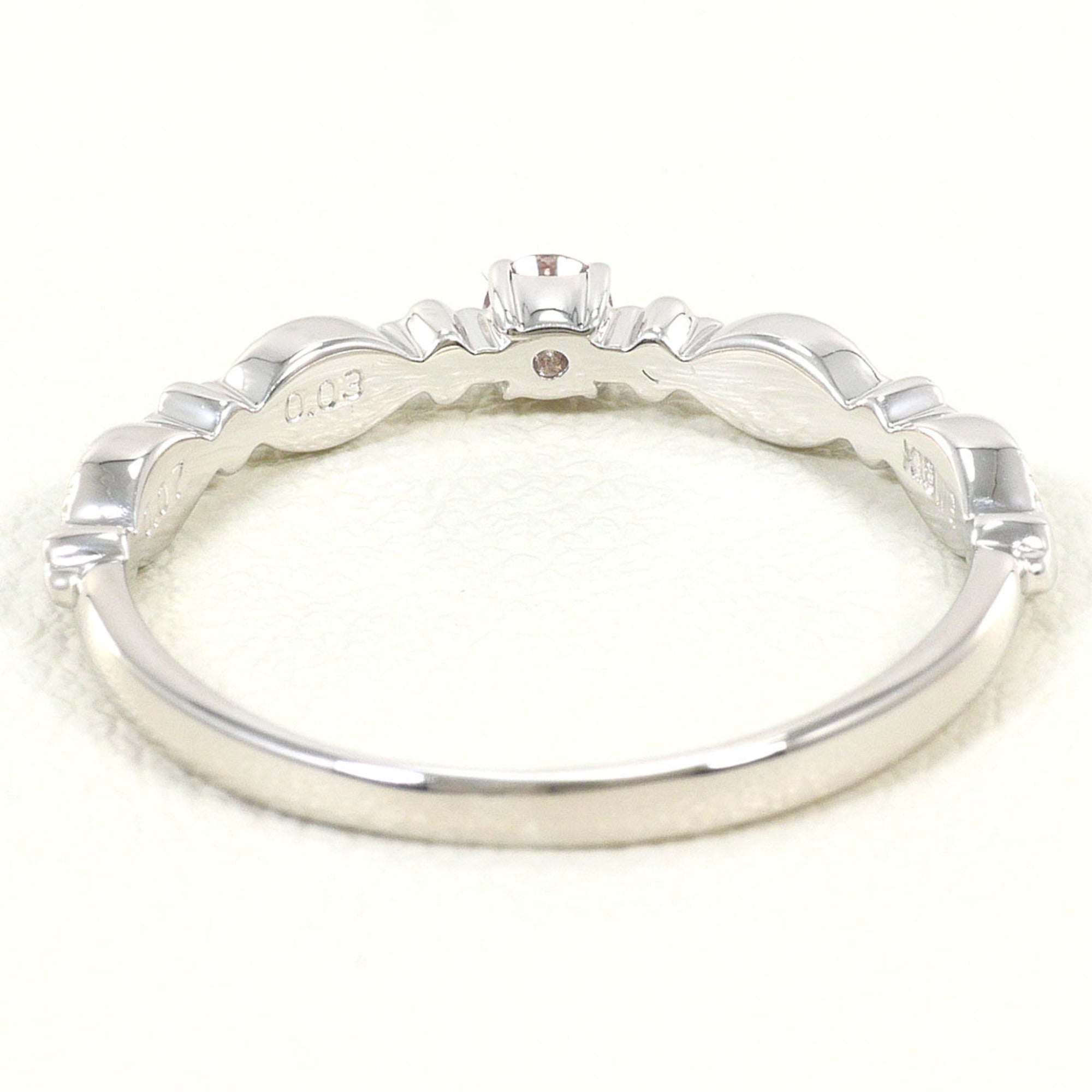 Unbranded Pink White Gold White Gold (18K) Band Ring (Pre-Owned)
