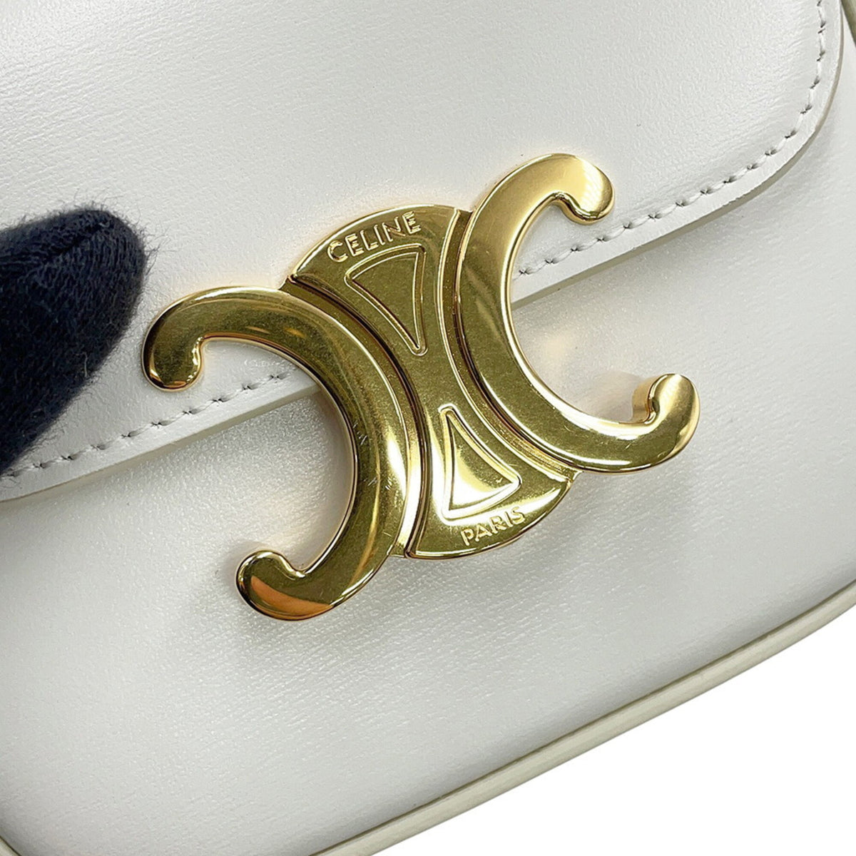 Celine White Leather Shoulder Bag (Pre-Owned)