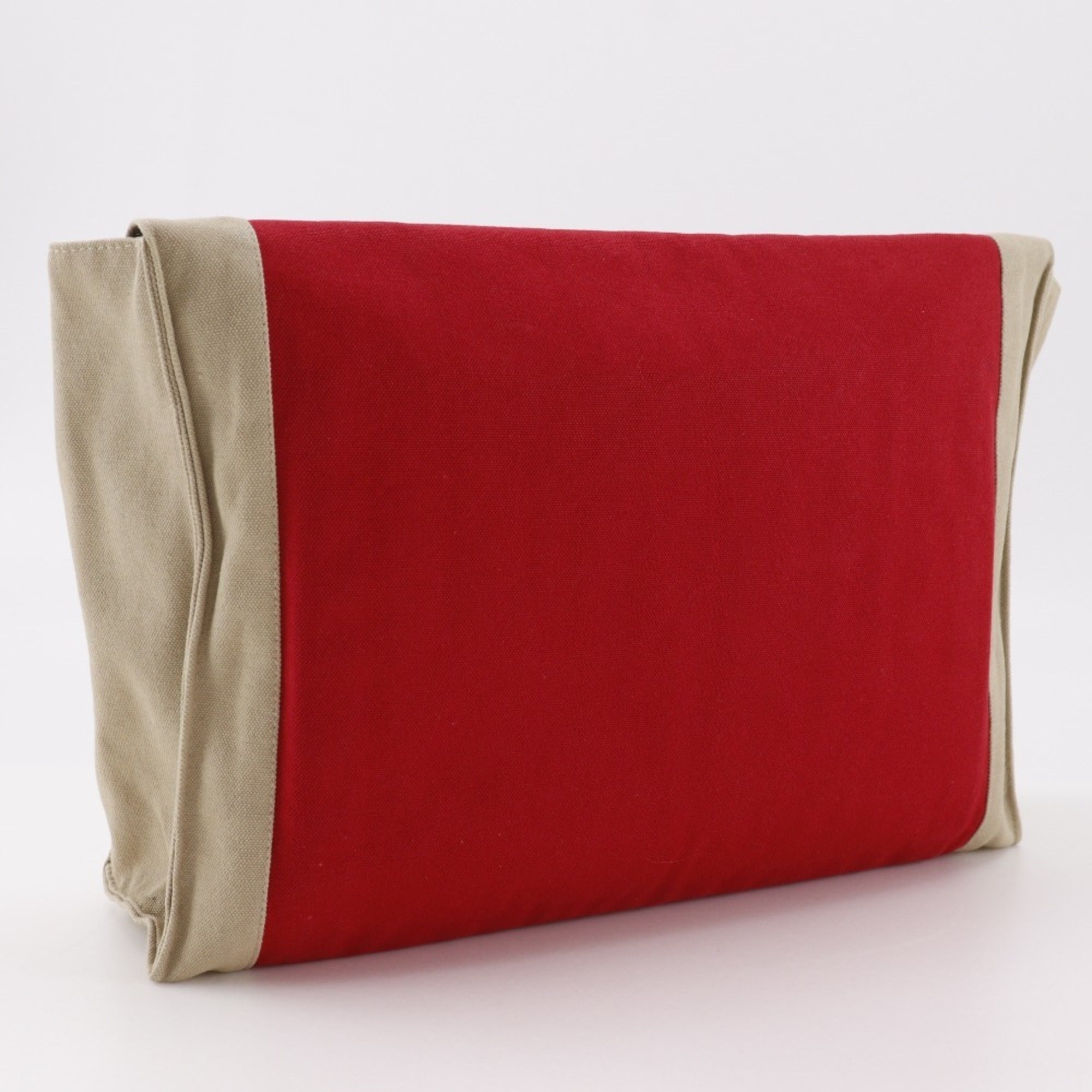 Hermes Red Color Cotton Clutch Bag (Pre-Owned)