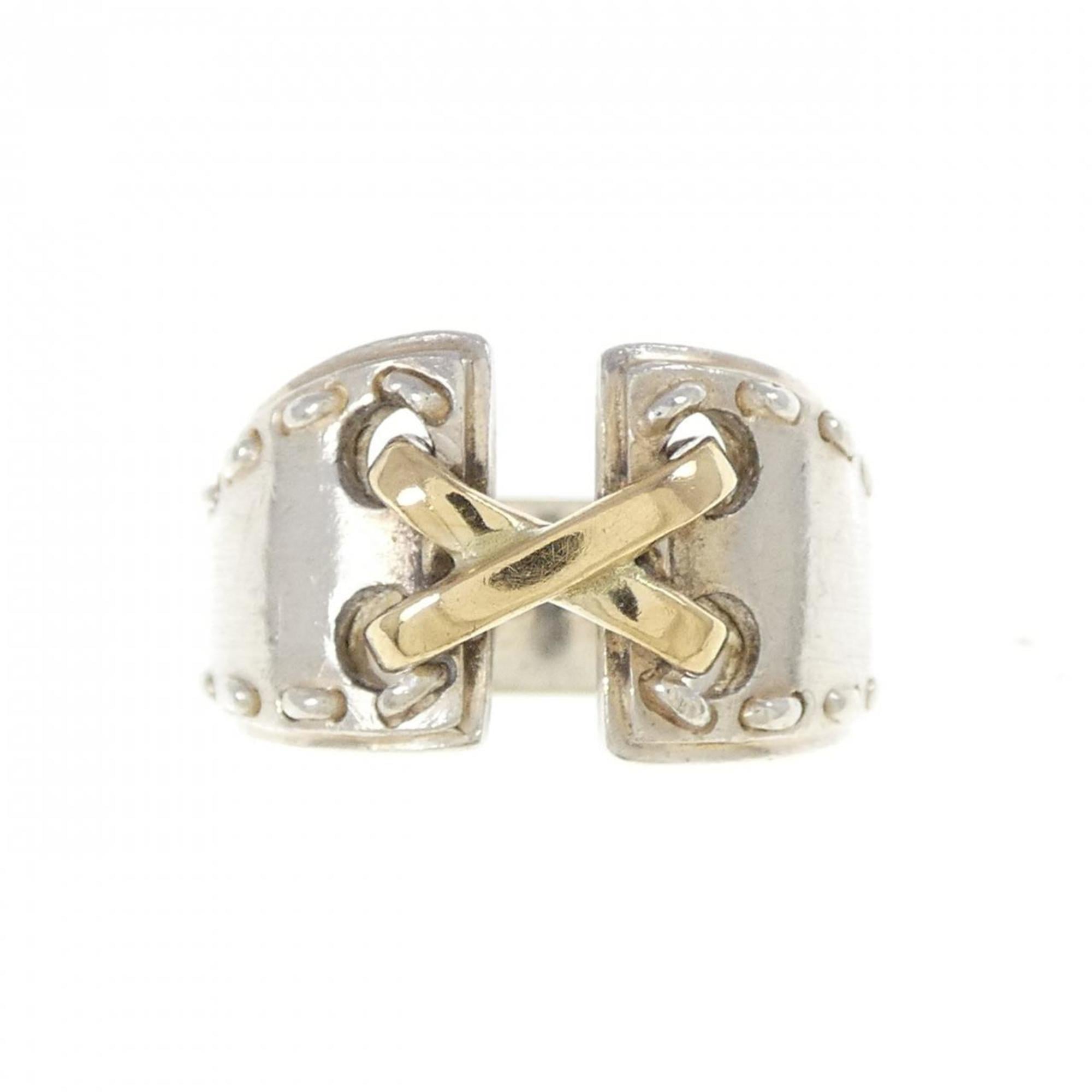 Hermes Silver 925 Band Ring (Pre-Owned)