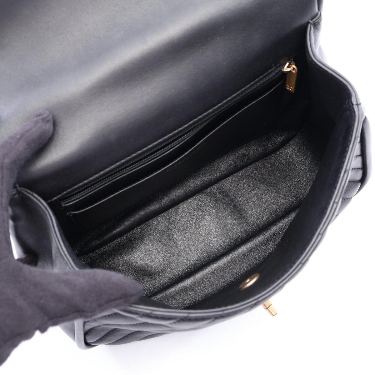 Chanel Black Leather Handbag Shoulder Bag (Pre-Owned)