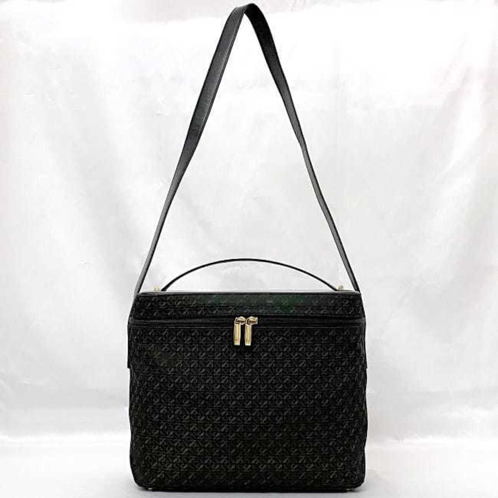 Loewe Black Green Canvas Leather Shoulder Bag (Pre-Owned)