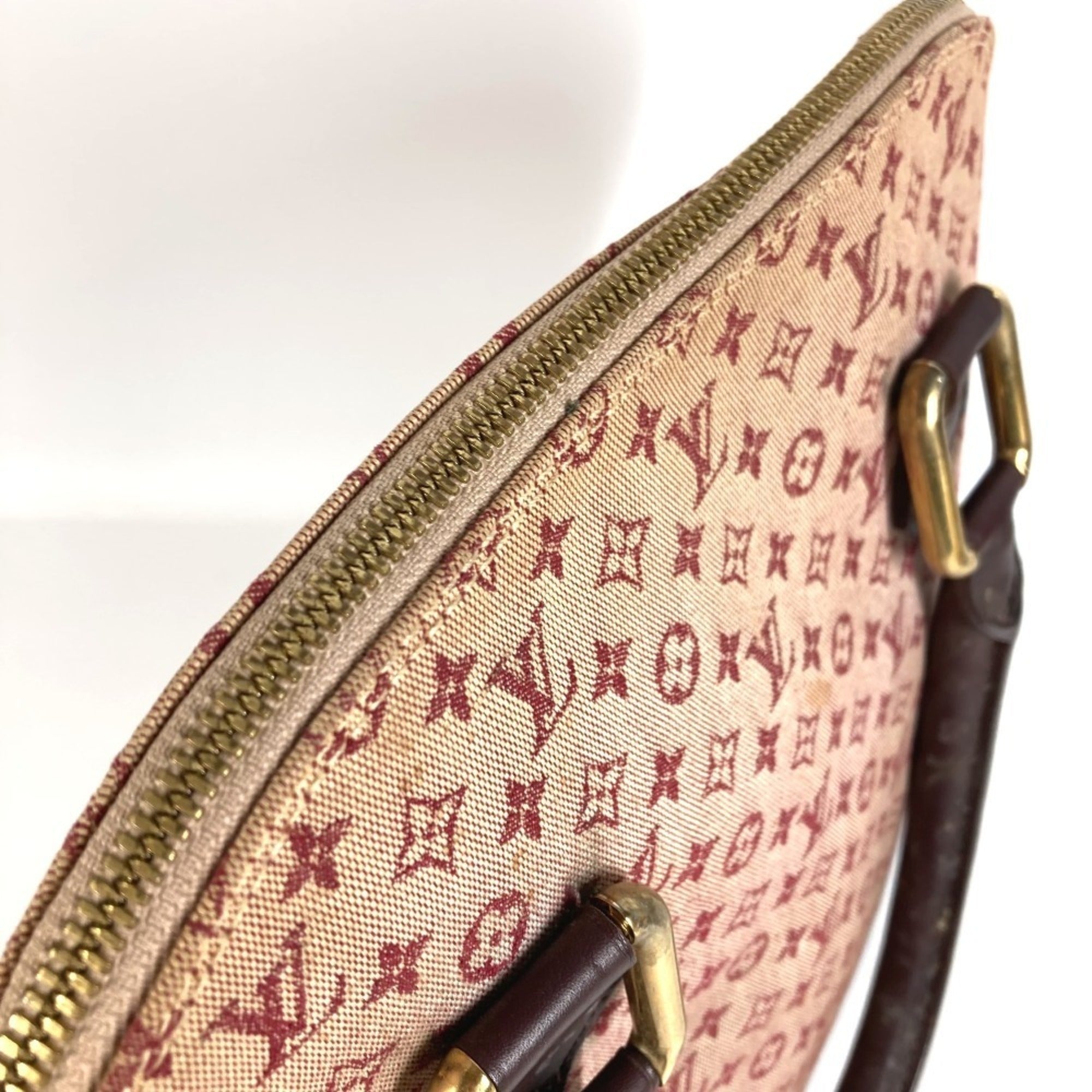 Louis Vuitton Cerise Red Color Monogram Mini Handbag Tote Bag (Pre-Owned)