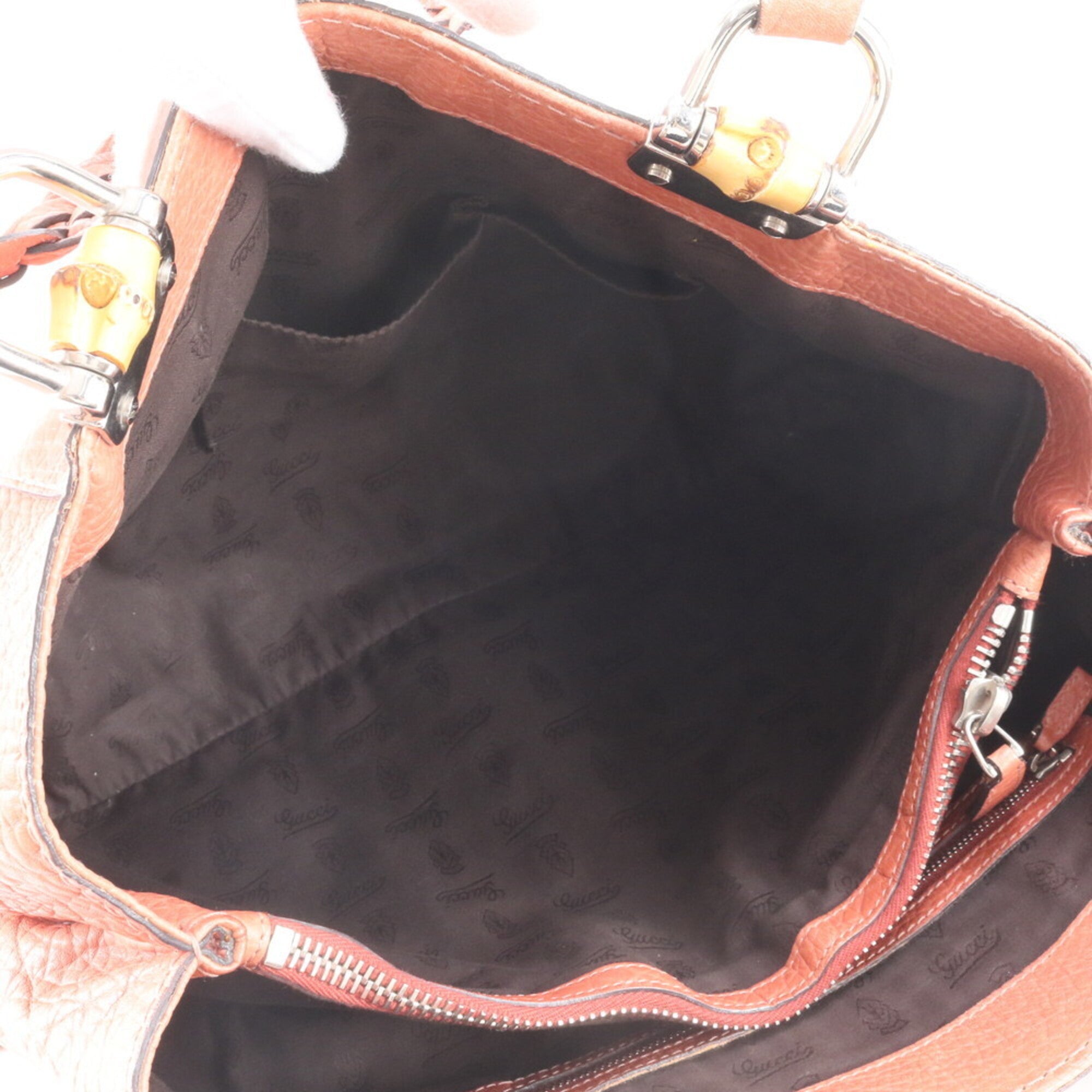 Gucci Leather Handbag Tote Bag (Pre-Owned)