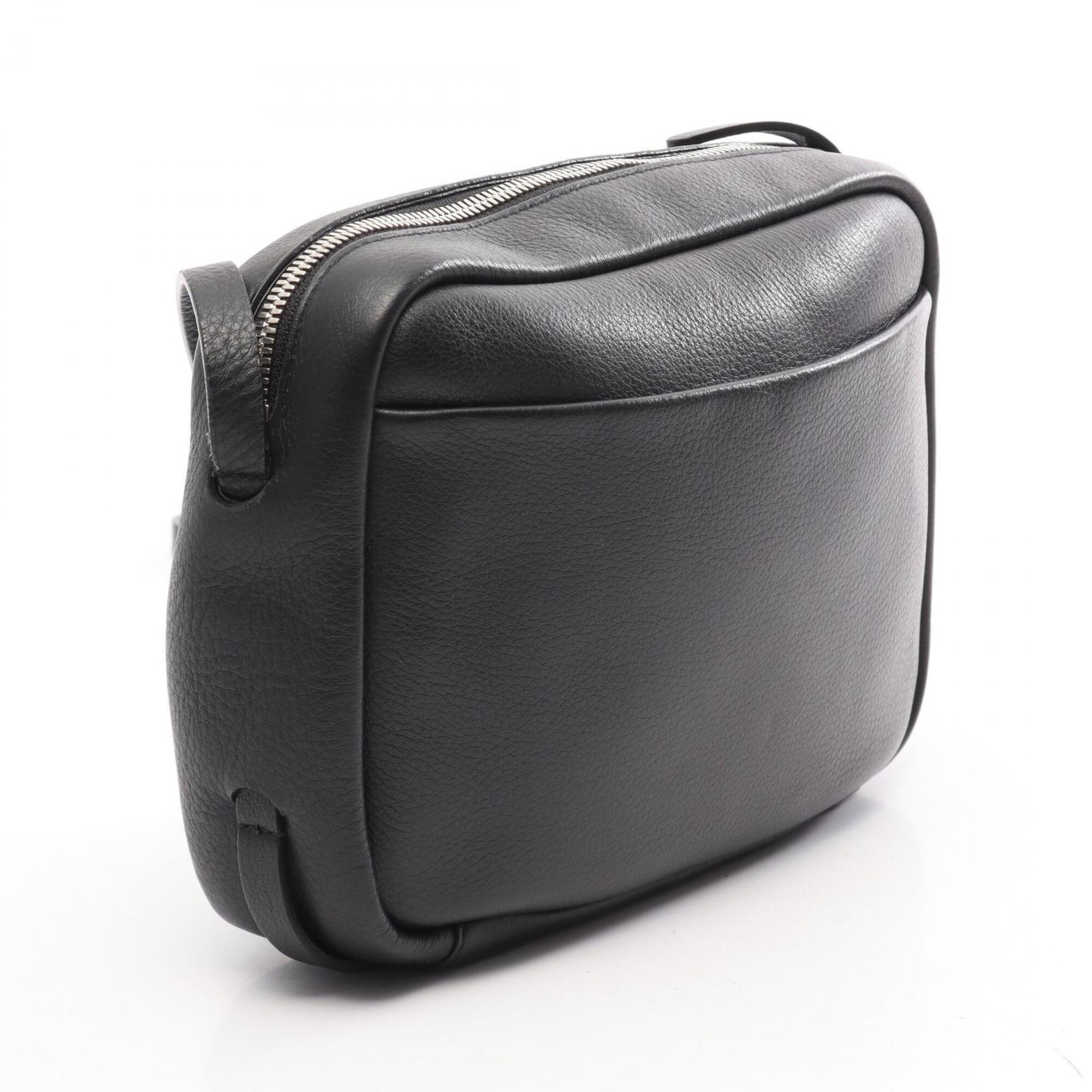 Balenciaga Black Leather Handbag Shoulder Bag (Pre-Owned)