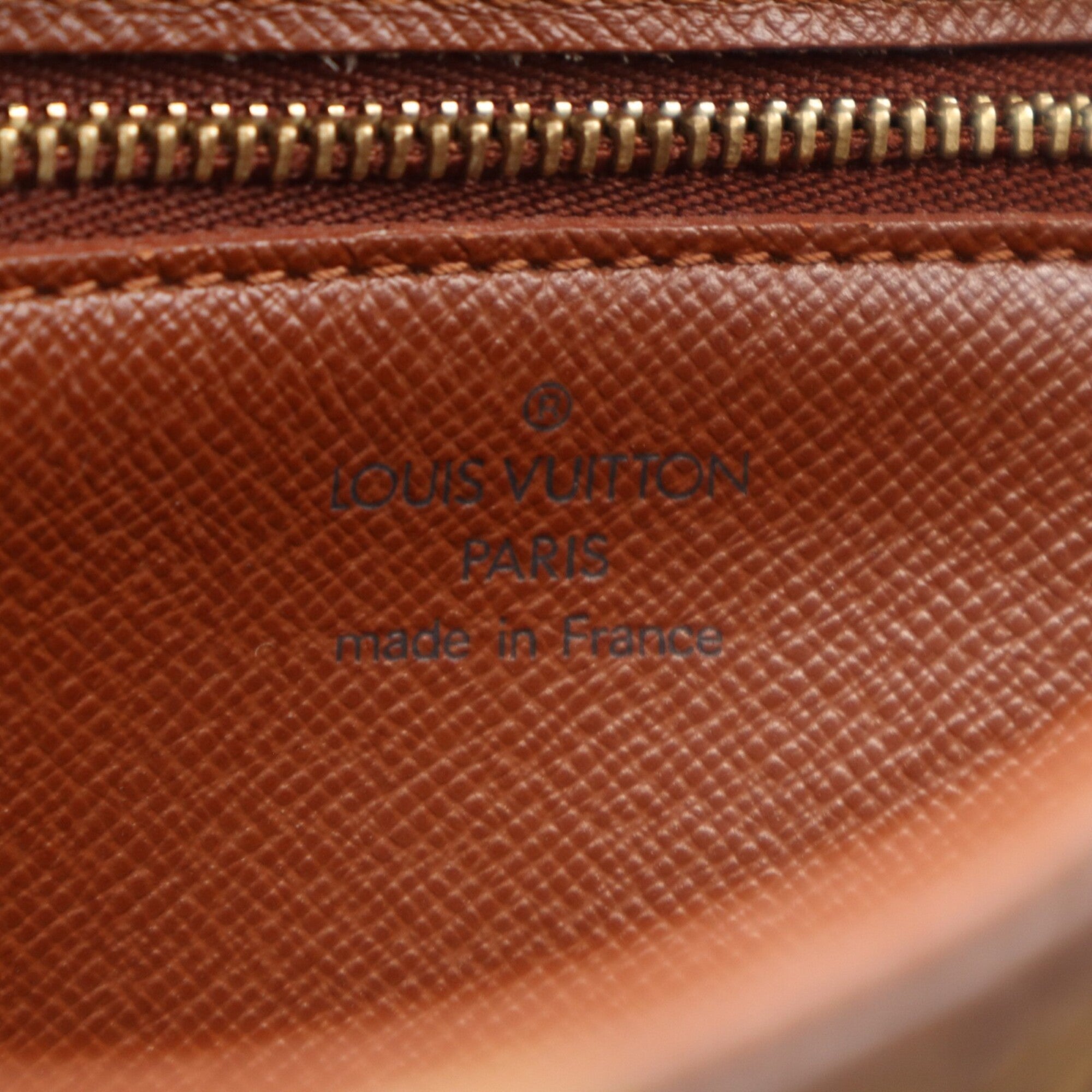 Louis Vuitton Monogram Beige Brown Coated Canvas Leather Shoulder Bag (Pre-Owned)