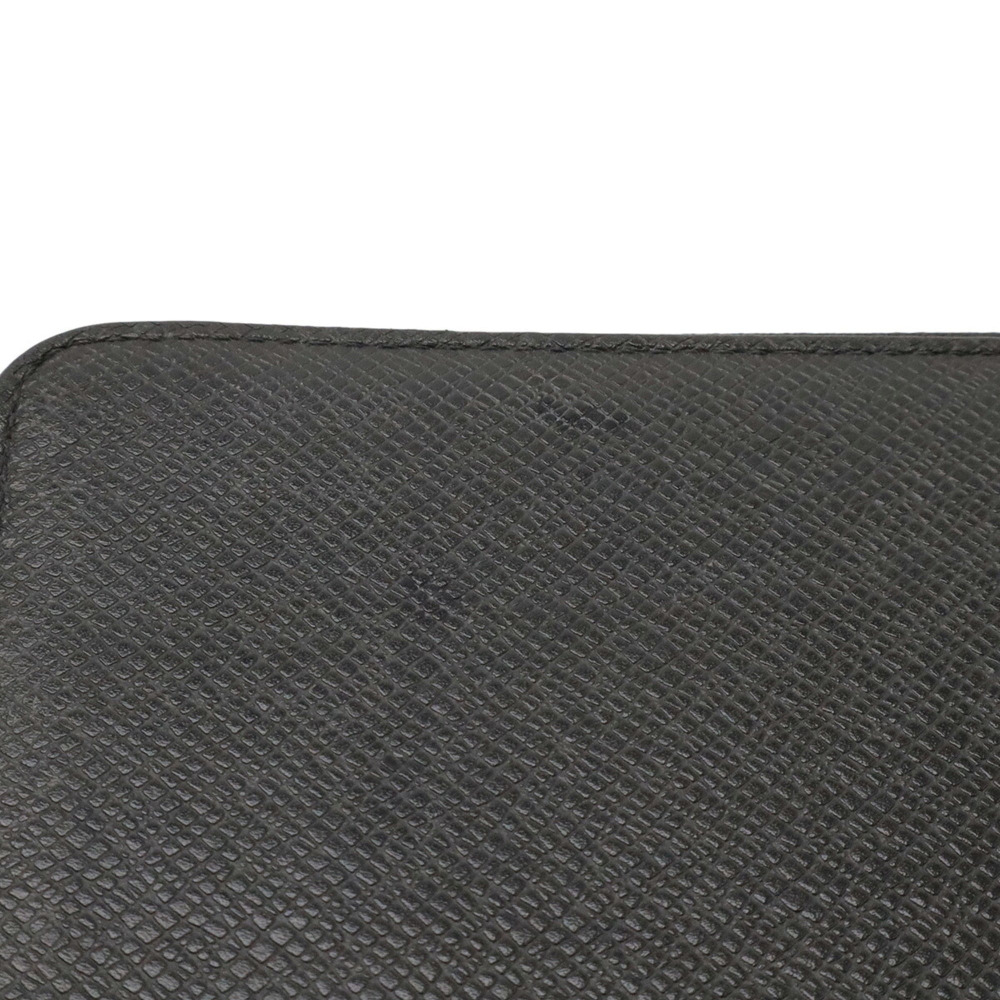 Louis Vuitton Ardoise Black Taiga Leather Coin Purse/Coin Case (Pre-Owned)