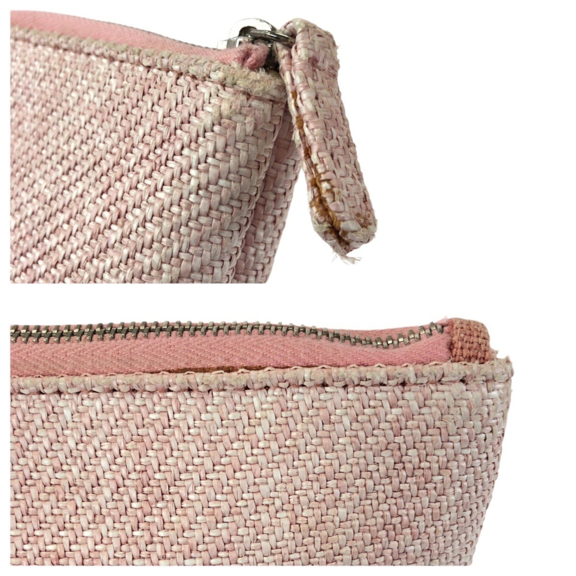 Chanel Pink Canvas Handbag Pouch (Pre-Owned)