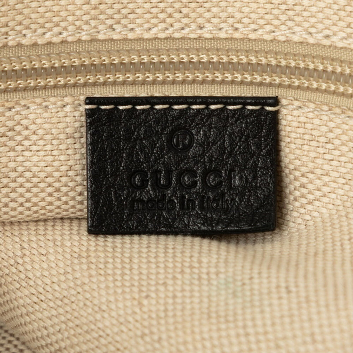 Gucci Black Green Red Color Leather Shoulder Bag (Pre-Owned)