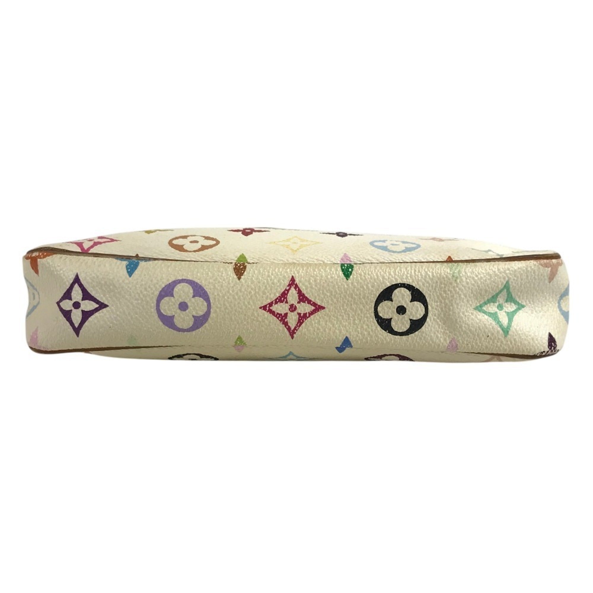 Louis Vuitton Blanc White Monogram Multicolore Handbag Pouch Shoulder Bag (Pre-Owned)
