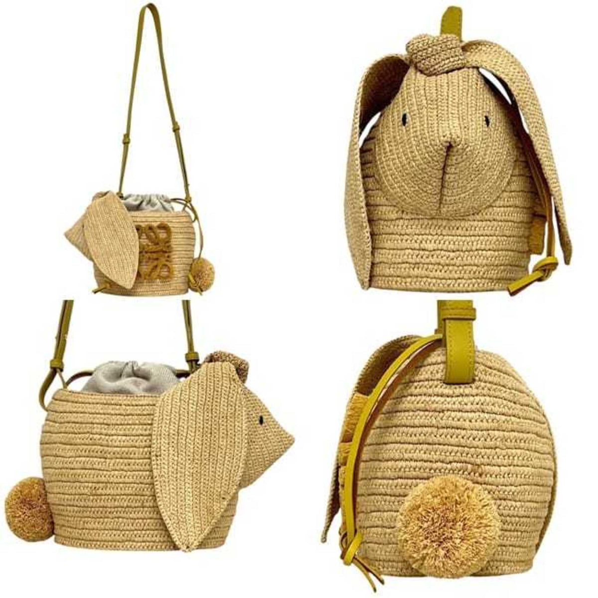 Loewe Beige Raffia Shoulder Bag (Pre-Owned)
