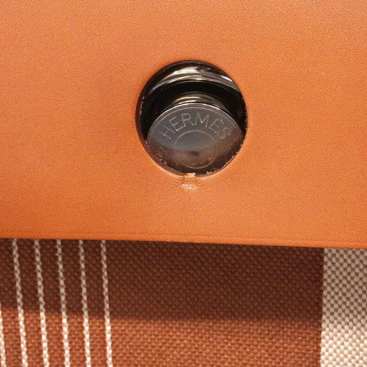 Hermes Natural Toile H Handbag (Pre-Owned)