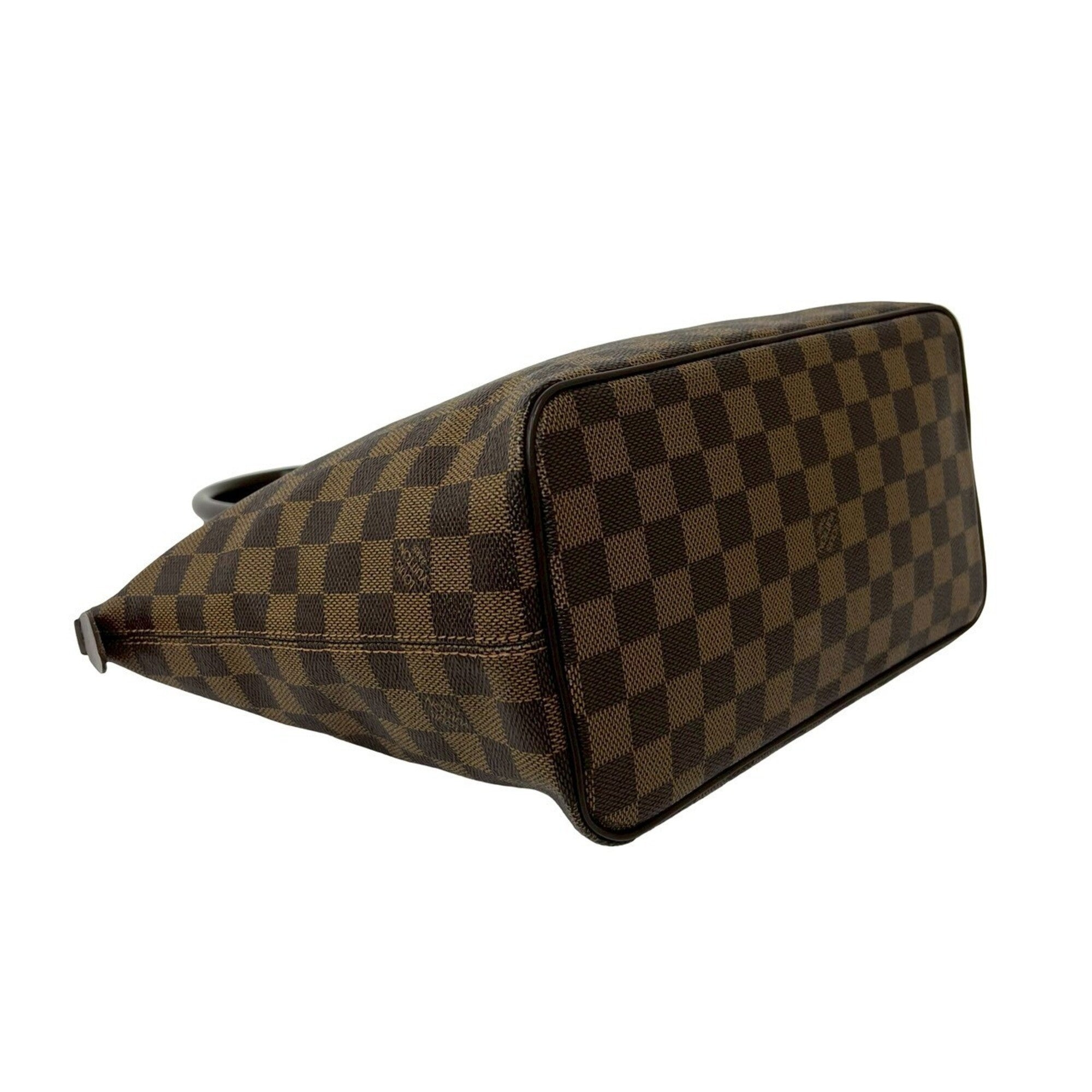 Louis Vuitton Brown Leather Pvc Handbag Tote Bag (Pre-Owned)