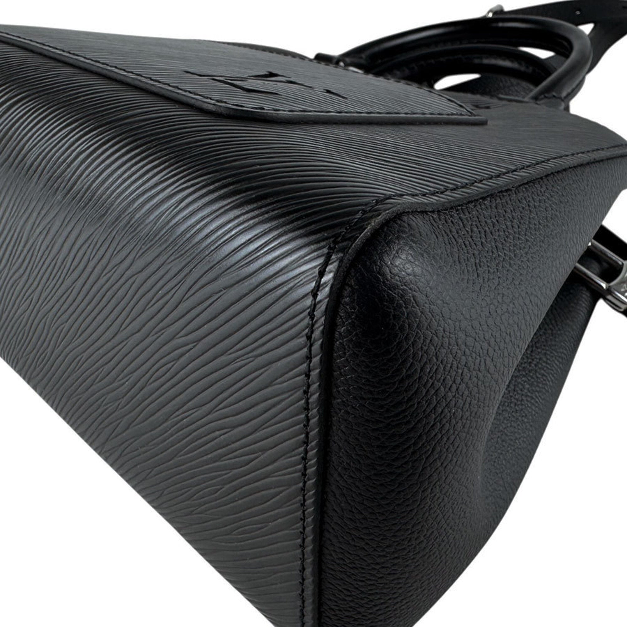 Louis Vuitton Noir Epi Leather Handbag Shoulder Bag (Pre-Owned)
