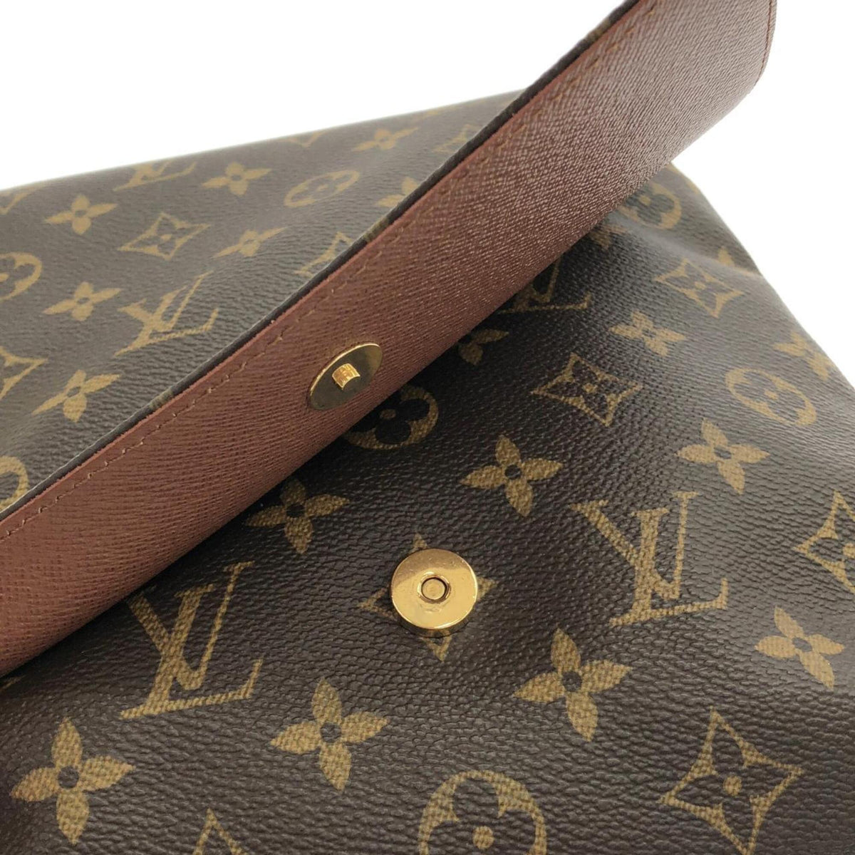 Louis Vuitton Monogram Marron Coated Canvas Shoulder Bag (Pre-Owned)