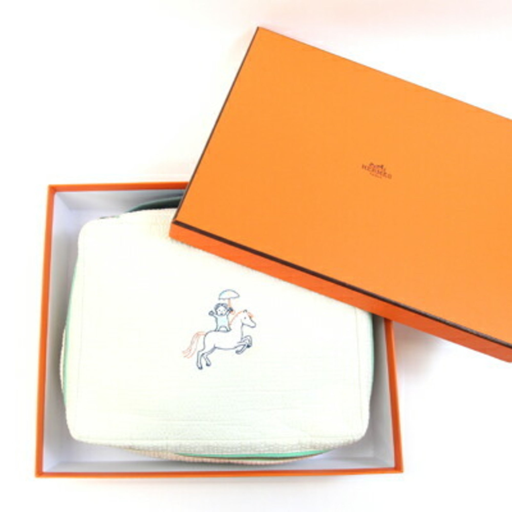 Hermes Green Vert Cotton Pouch (Pre-Owned)