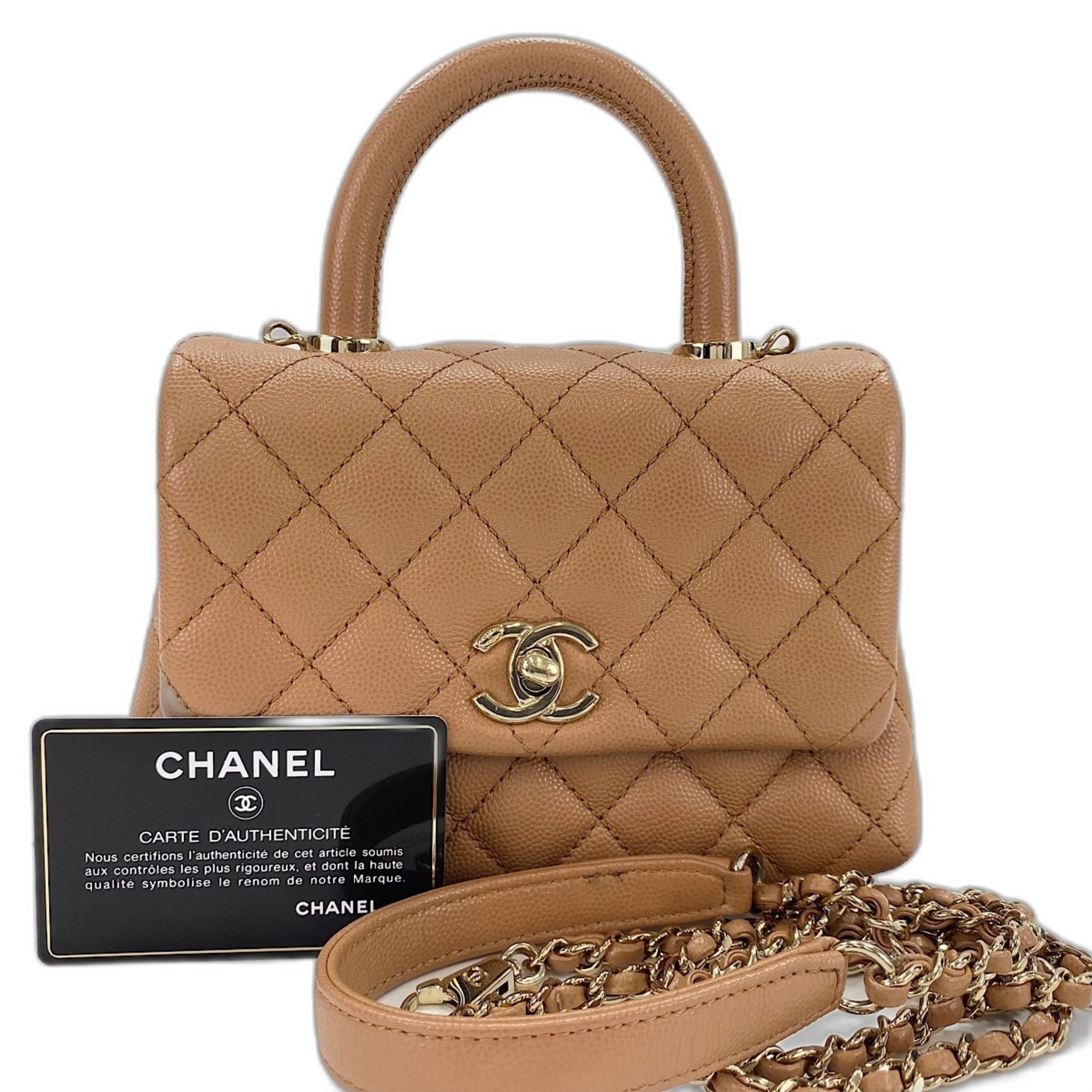 Chanel Matelasse Brown Handbag (Pre-Owned)