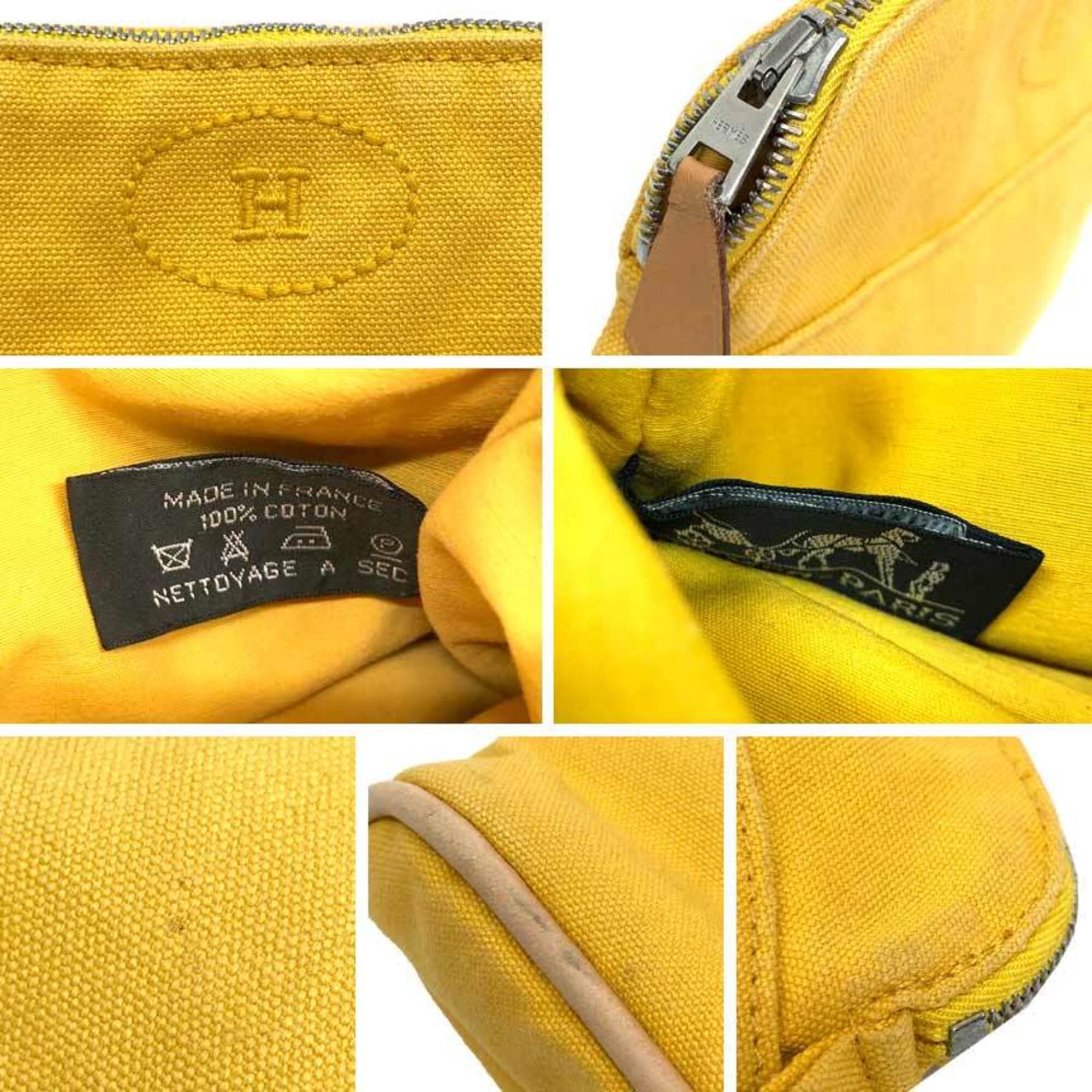 Hermes Yellow Cotton Pouch (Pre-Owned)
