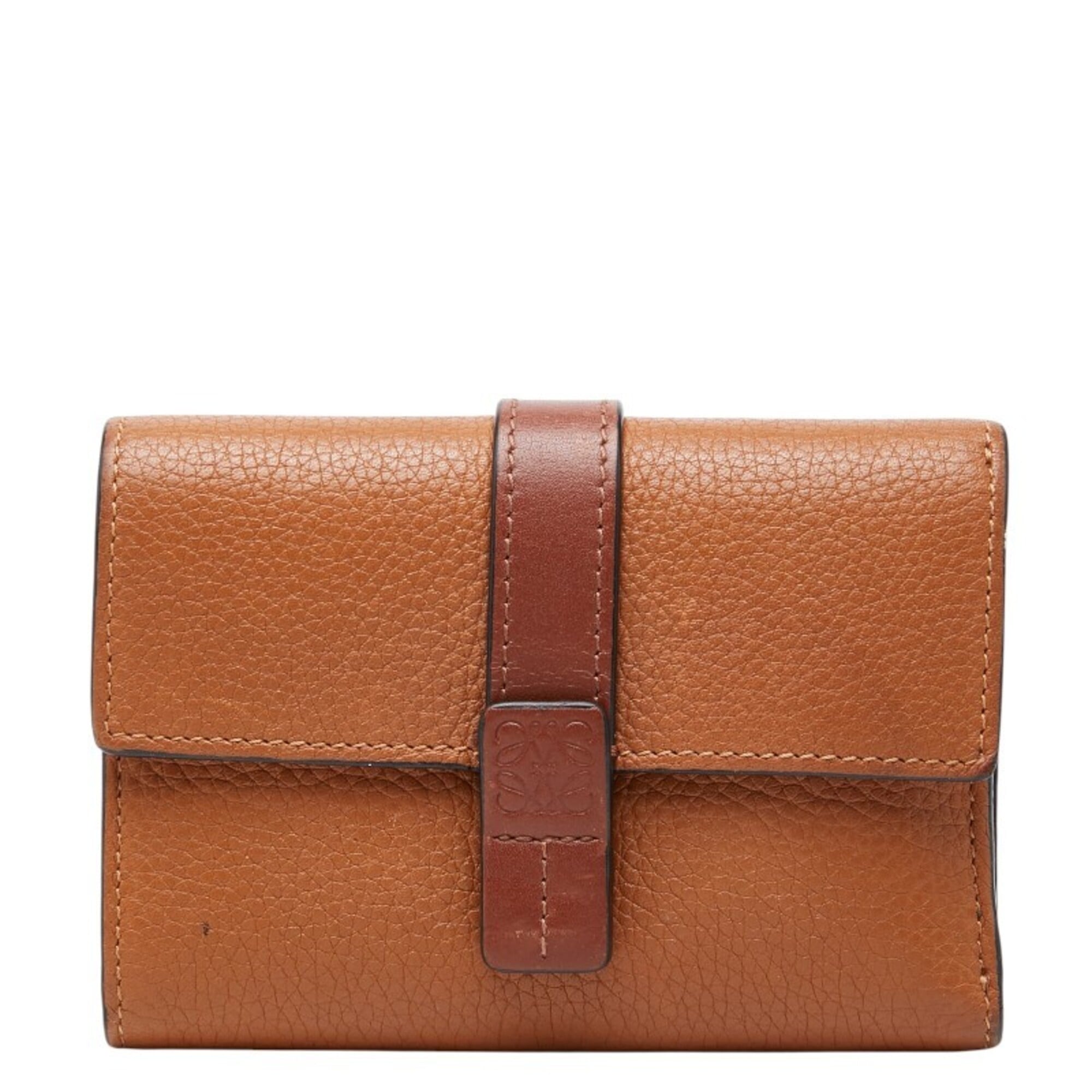 Loewe Brown Leather Wallet (Tri-Fold) (Pre-Owned)