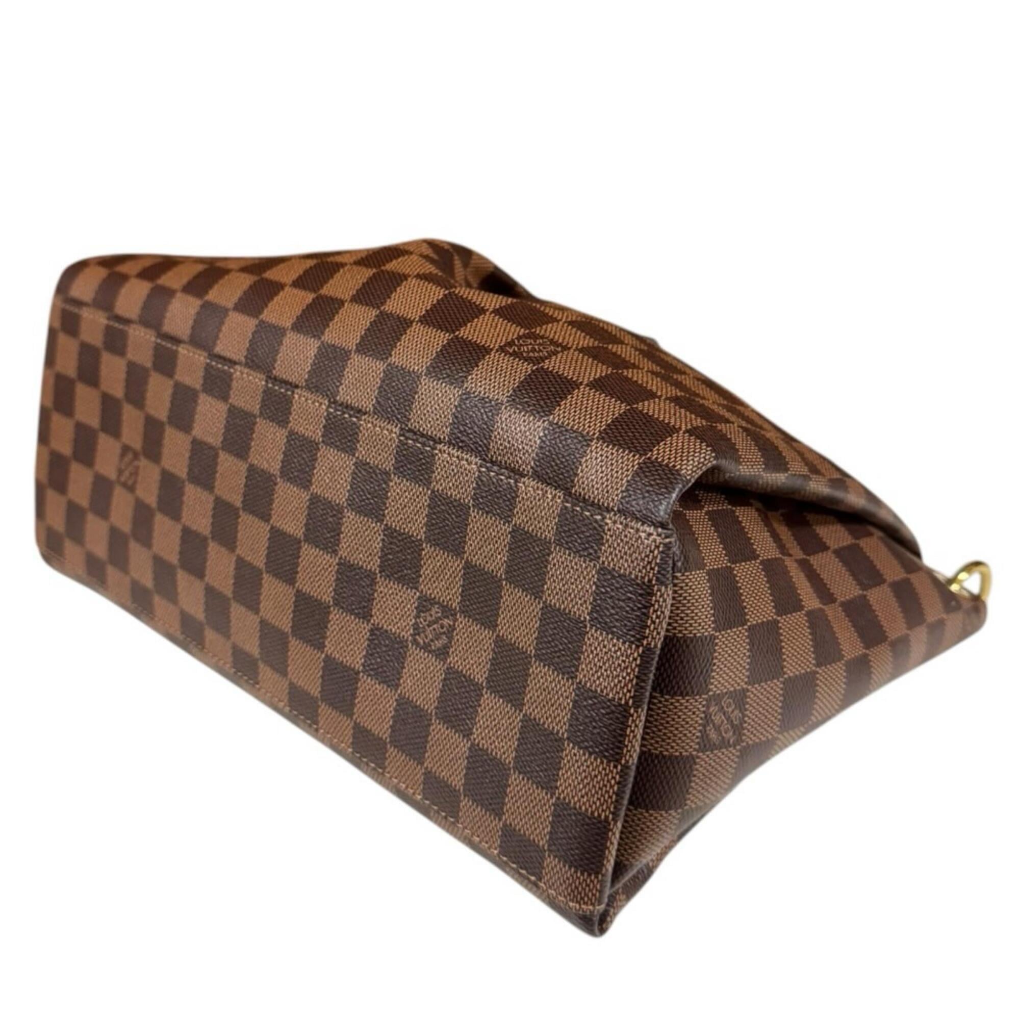 Louis Vuitton Damier Brown Damier Canvas Ebene Or Damier Canvas Shoulder Bag (Pre-Owned)