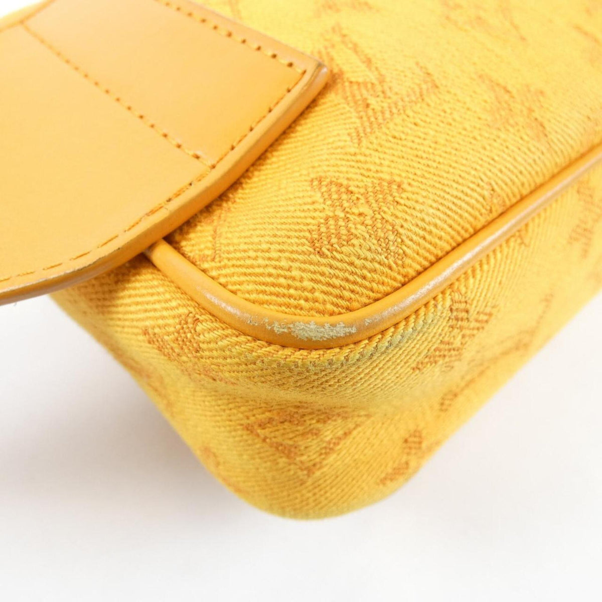 Louis Vuitton Orange Denim Canvas Shoulder Bag (Pre-Owned)