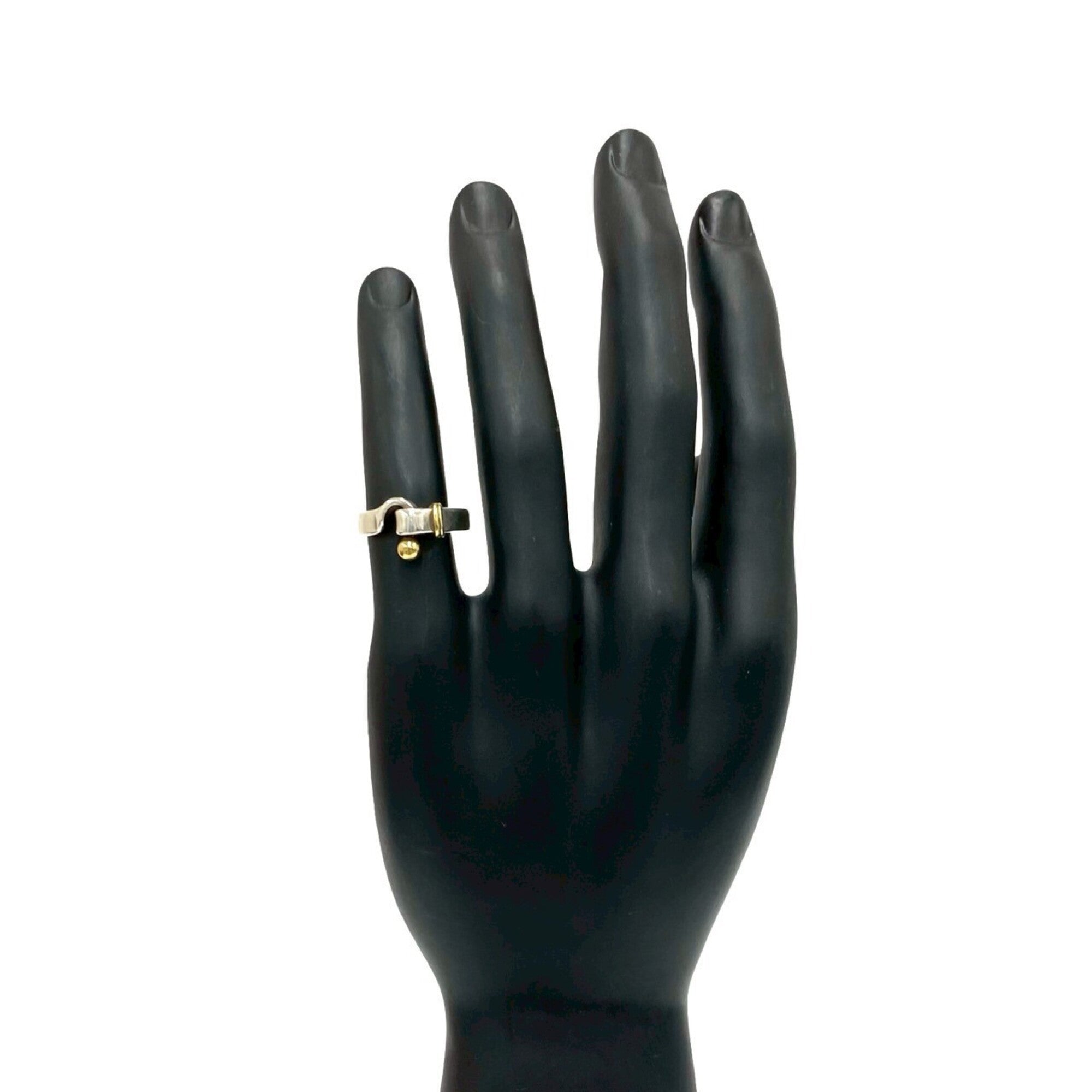 Tiffany Gold Silver Yellow Gold (18K) Silver 925 Band Ring (Pre-Owned)