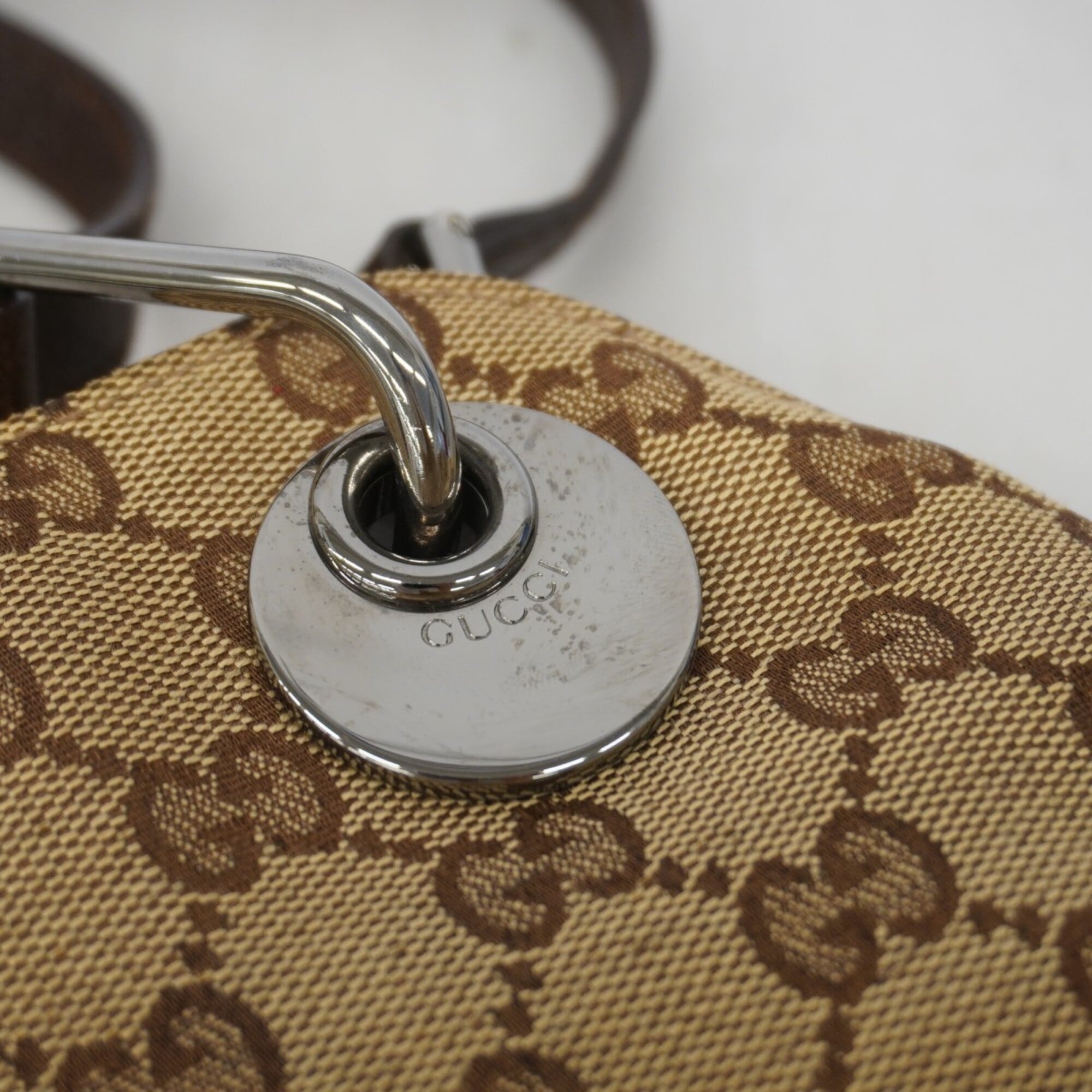 Gucci Brown Canvas Shoulder Bag (Pre-Owned)