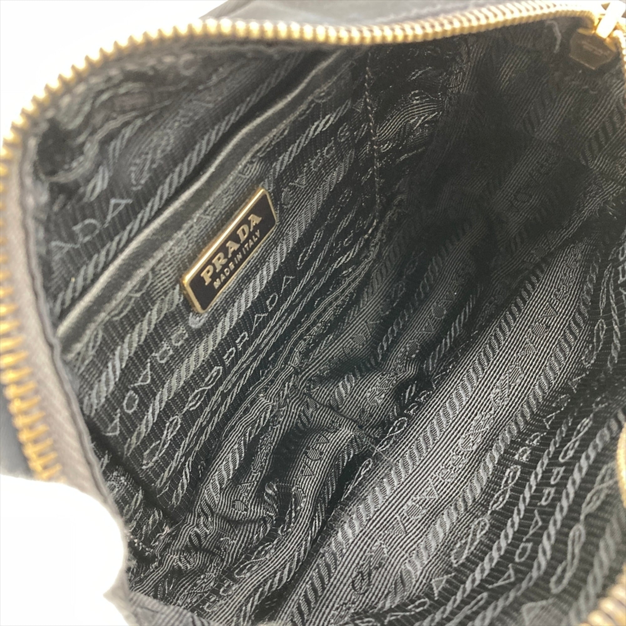 Prada Black Nylon Handbag Pouch Shoulder Bag (Pre-Owned)