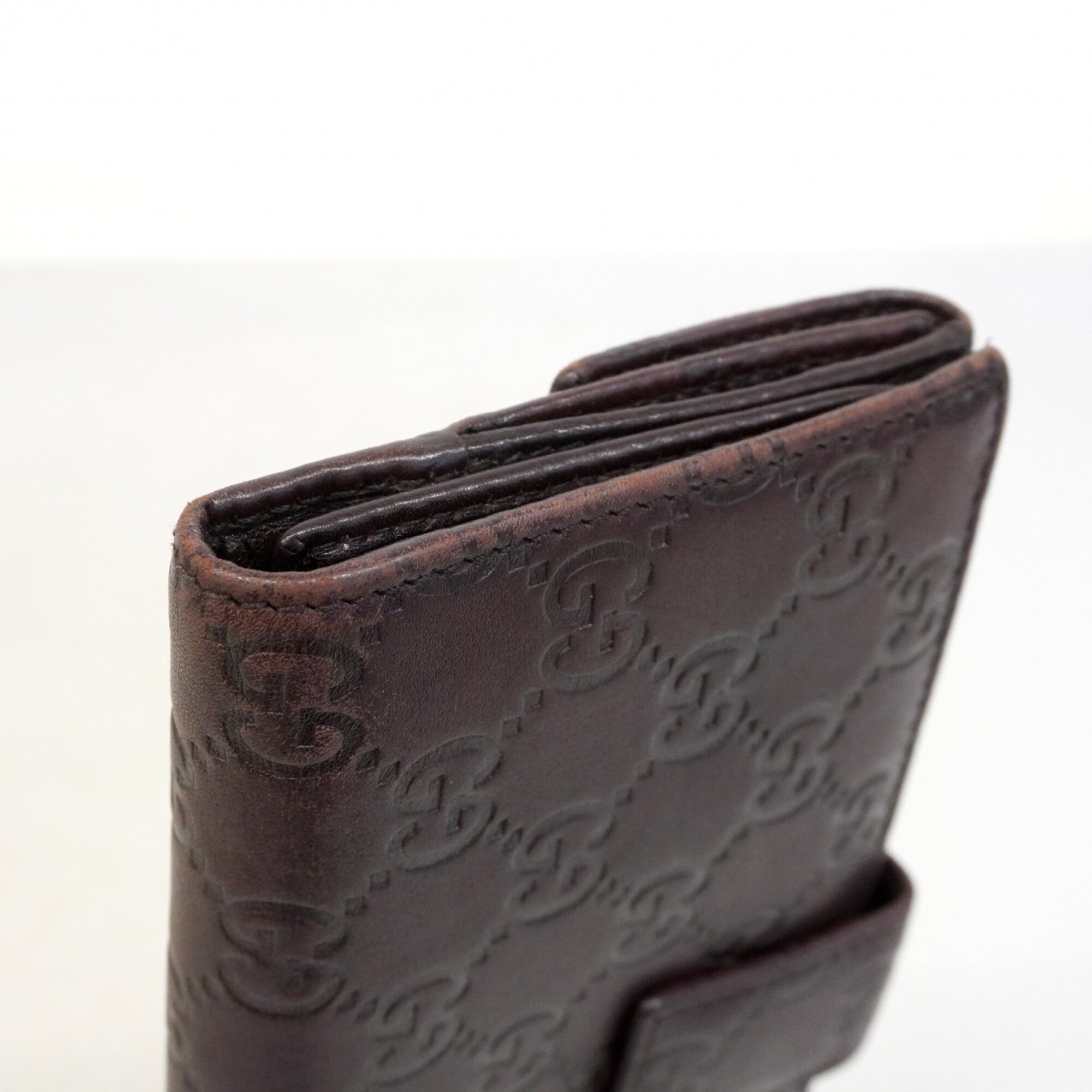 Gucci Brown Leather Long Wallet (Bi-Fold) (Pre-Owned)
