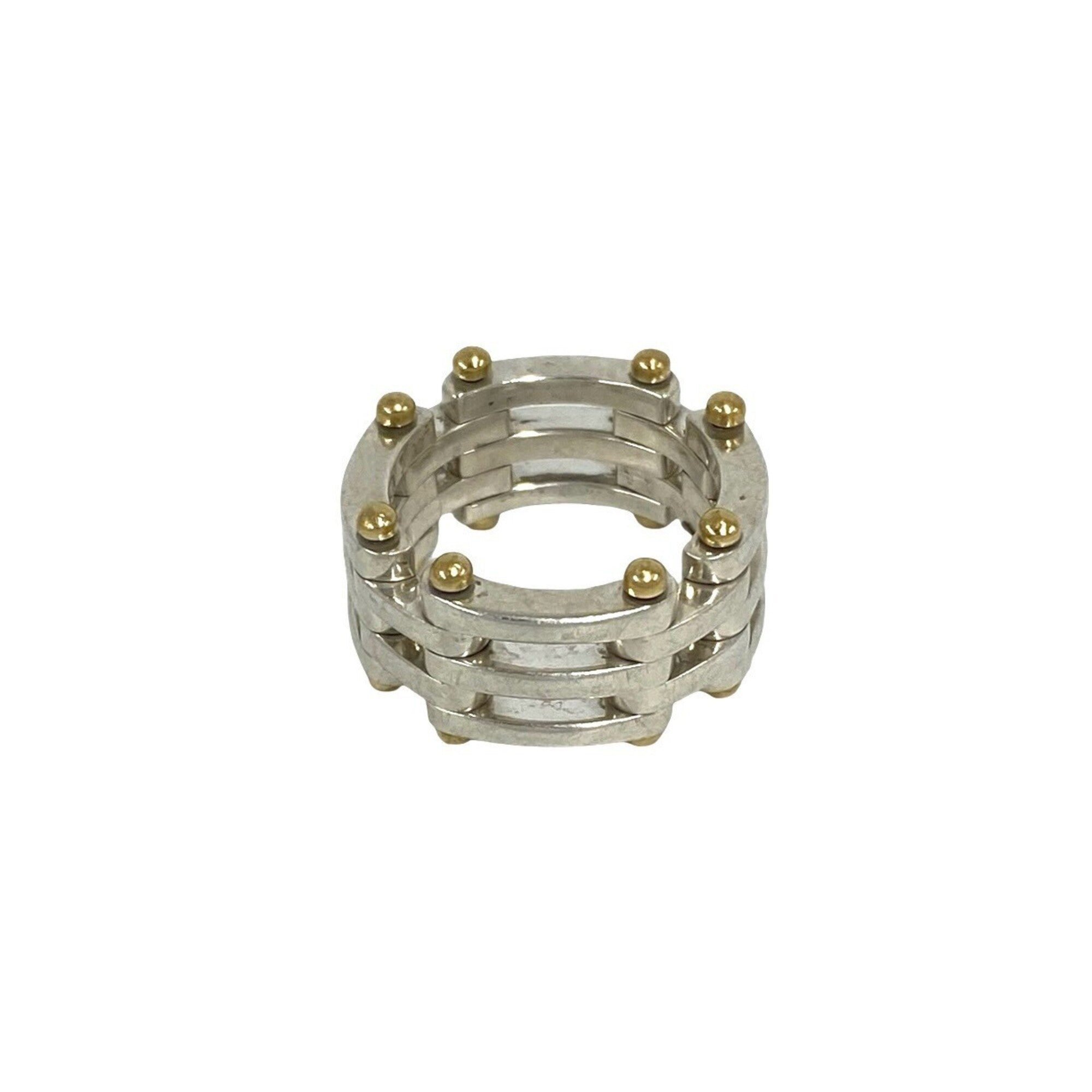 Tiffany Gold Silver Yellow Gold (18K) Silver 925 Band Ring (Pre-Owned)