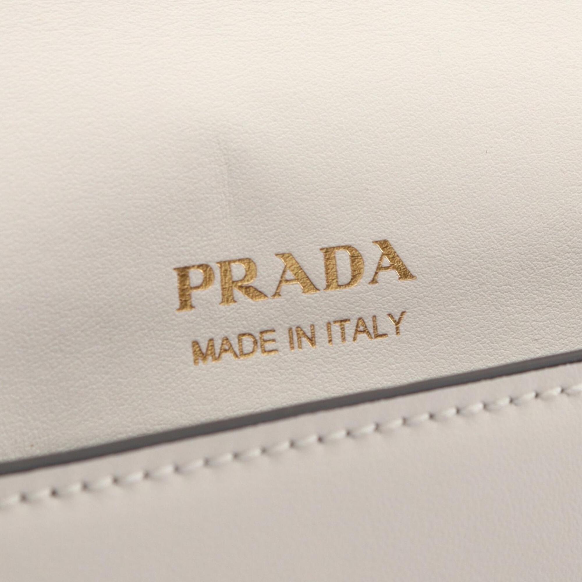 Prada White Leather Shoulder Bag (Pre-Owned)