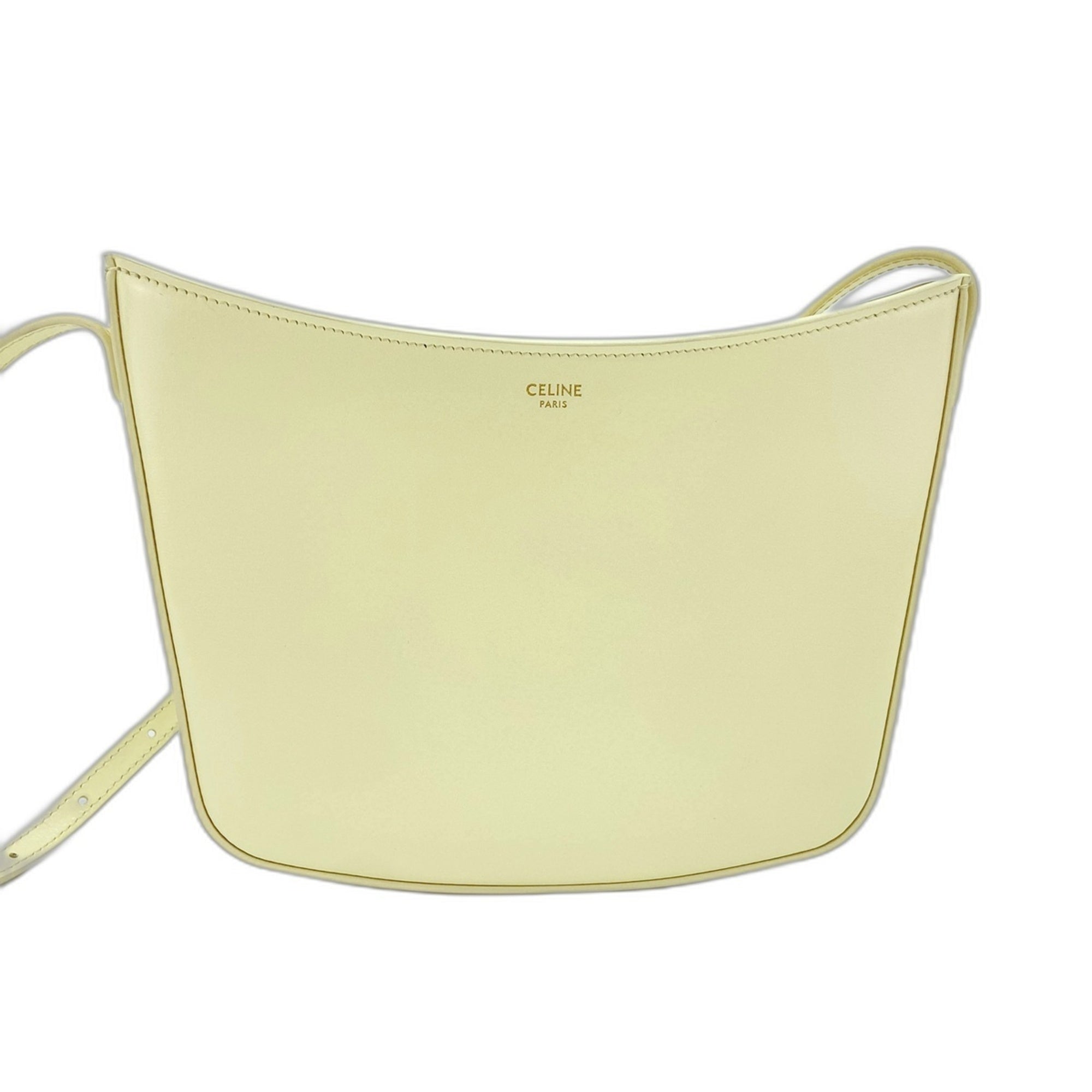 Celine Beige Leather Shoulder Bag (Pre-Owned)