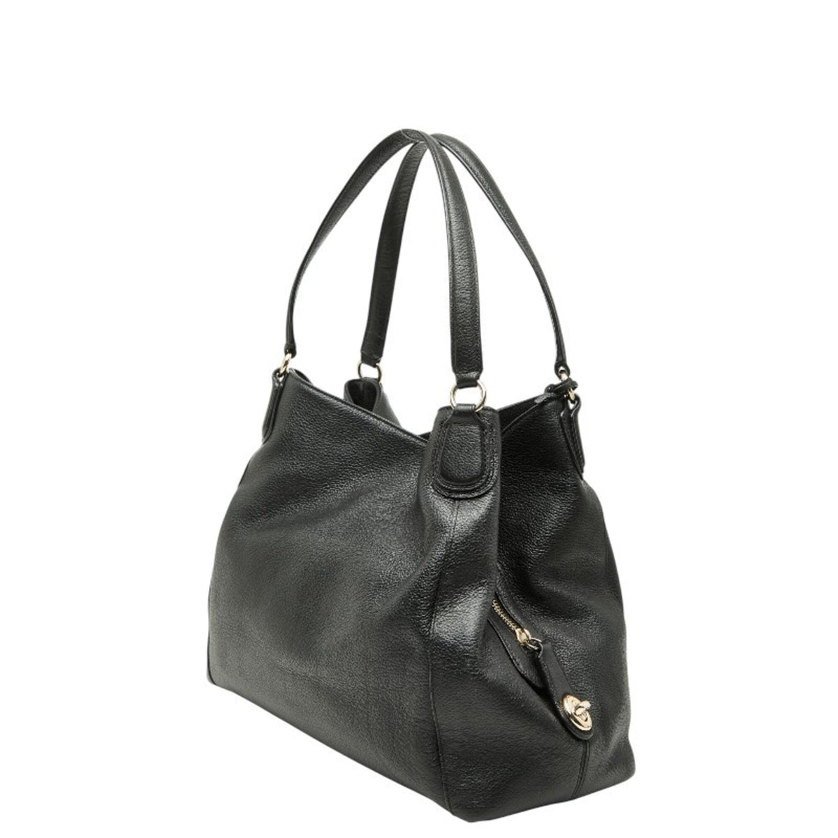 Coach Black Leather Tote Bag (Pre-Owned)