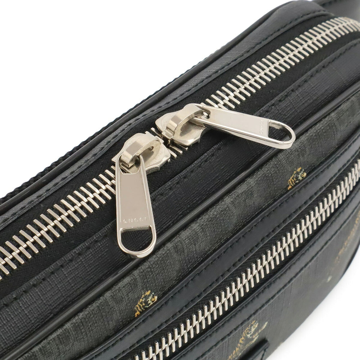 Gucci Black Dark Gray Gg Supreme Sling Bag (Pre-Owned)