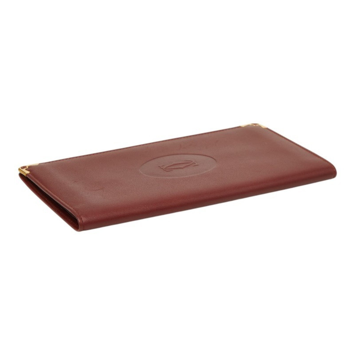 Cartier Bordeaux Leather Long Wallet (Bi-Fold) (Pre-Owned)