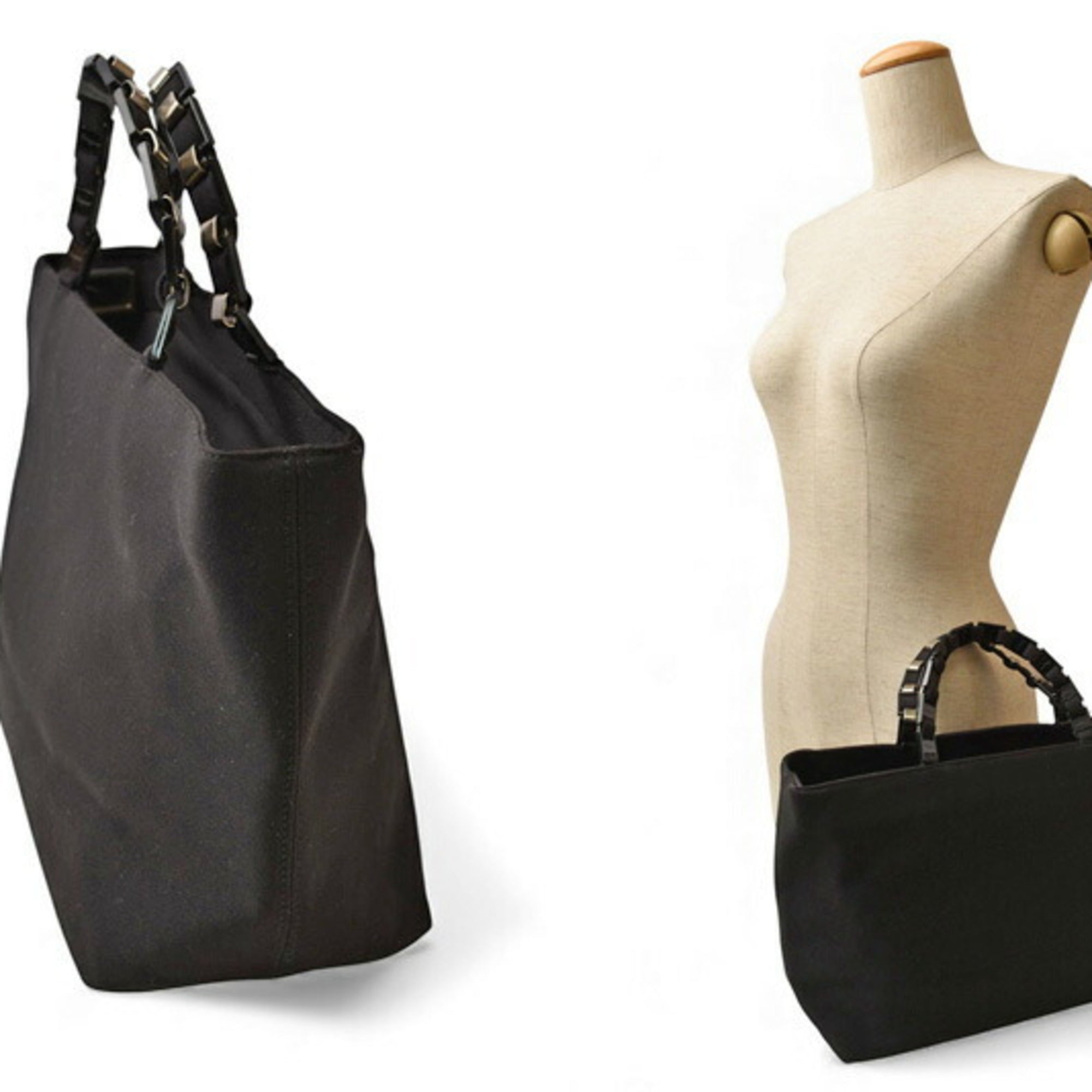 Salvatore Ferragamo Black Nylon Shoulder Bag Tote Bag (Pre-Owned)