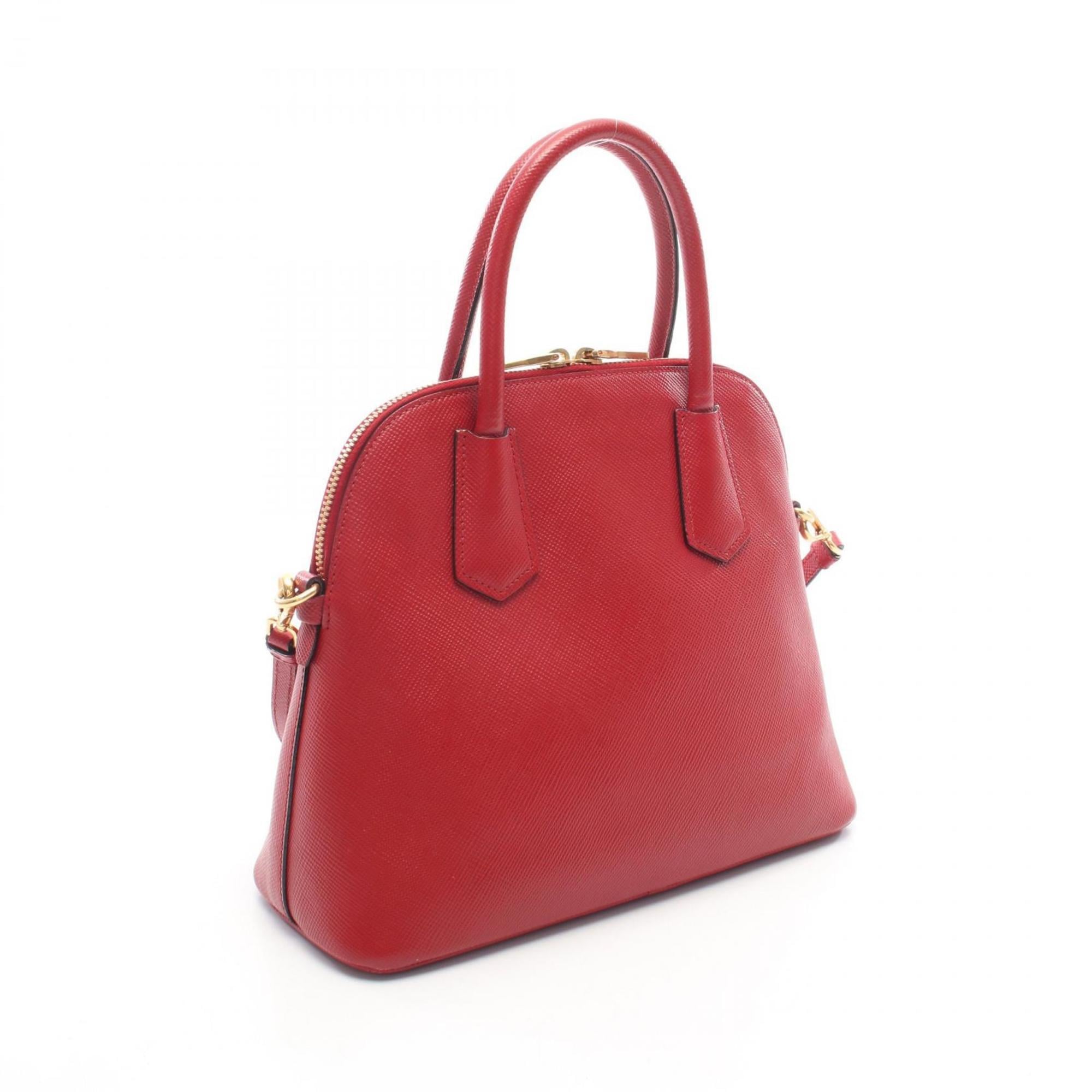 Prada Red Color Saffiano Triangle Handbag (Pre-Owned)