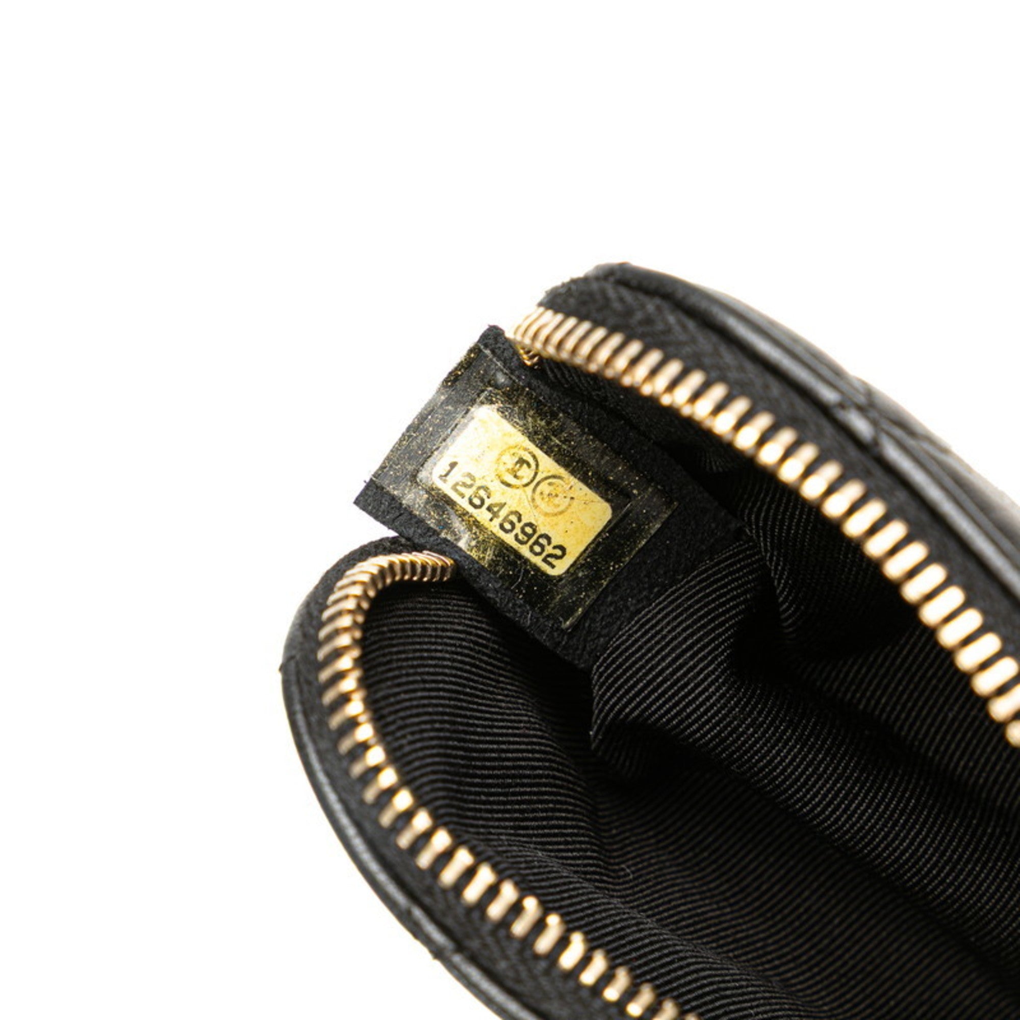 Chanel Matelasse Black Coin Purse/Coin Case (Pre-Owned)
