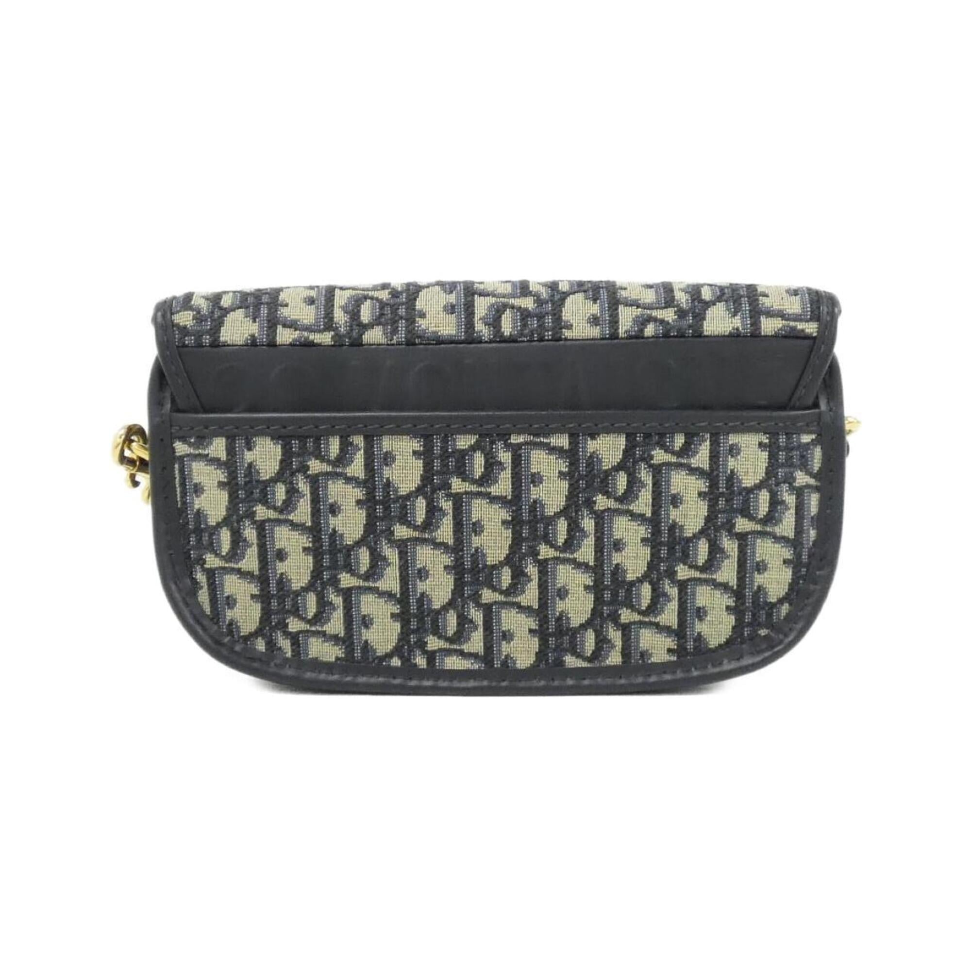 Christian Dior Blue Canvas Leather Shoulder Bag (Pre-Owned)