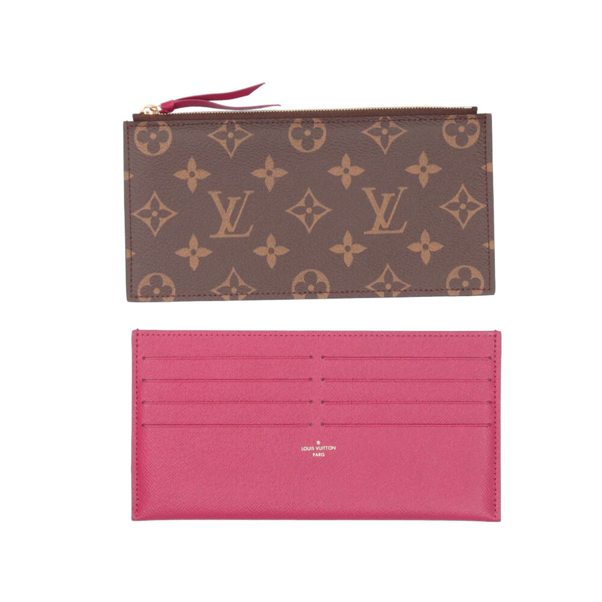 Louis Vuitton Monogram Brown Fuchsia Monogram Clutch Bag Shoulder Bag (Pre-Owned)