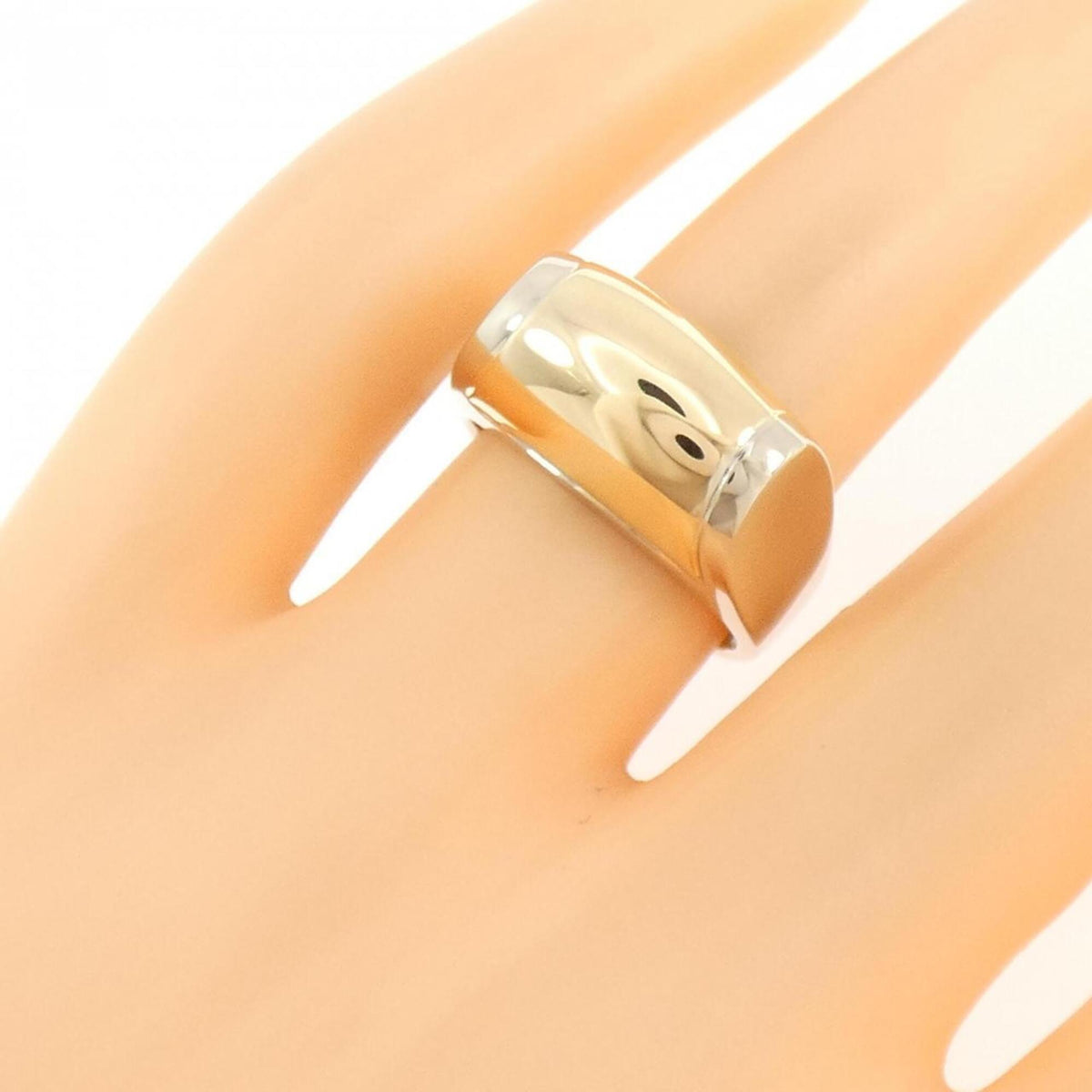 Bvlgari White Gold Yellow Gold Yellow Gold (18K) White Gold (18K) Band Ring (Pre-Owned)