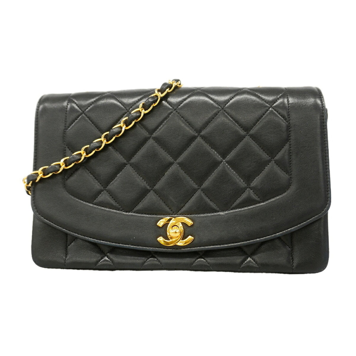 Chanel Black Leather Shoulder Bag (Pre-Owned)