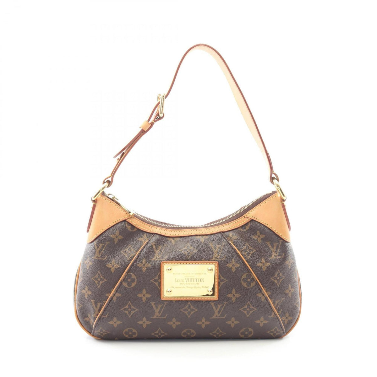 Louis Vuitton Brown Coated Canvas Leather Handbag Shoulder Bag (Pre-Owned)