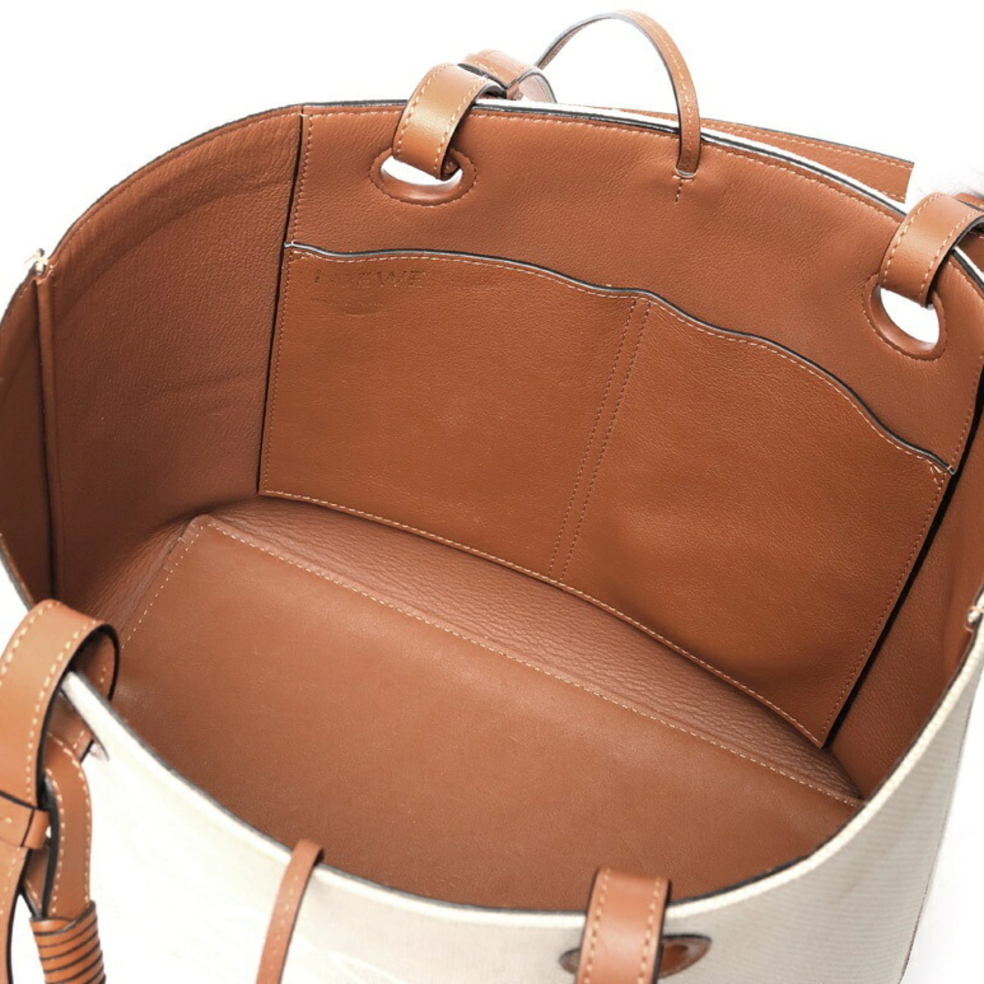 Loewe Beige Jacquard Leather Tote Bag (Pre-Owned)