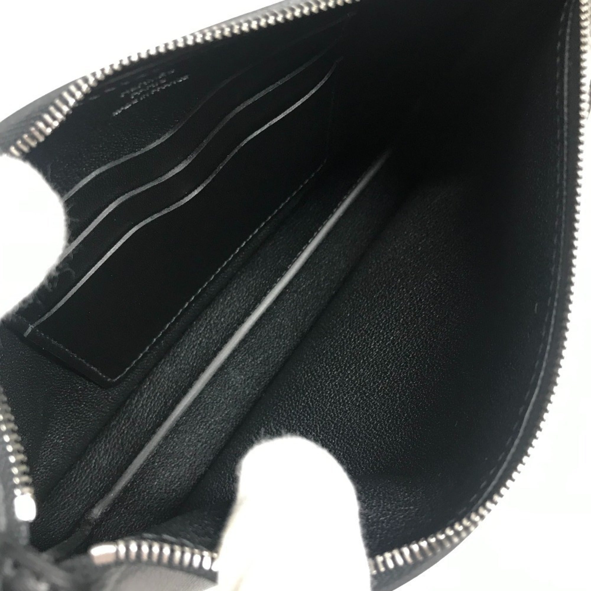 Hermes Black Leather Handbag Pouch Shoulder Bag (Pre-Owned)