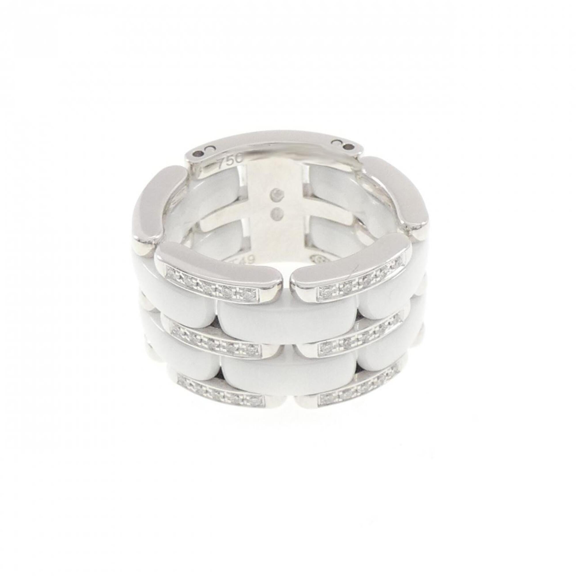 Chanel White Gold (18K) Ceramic Band Ring (Pre-Owned)