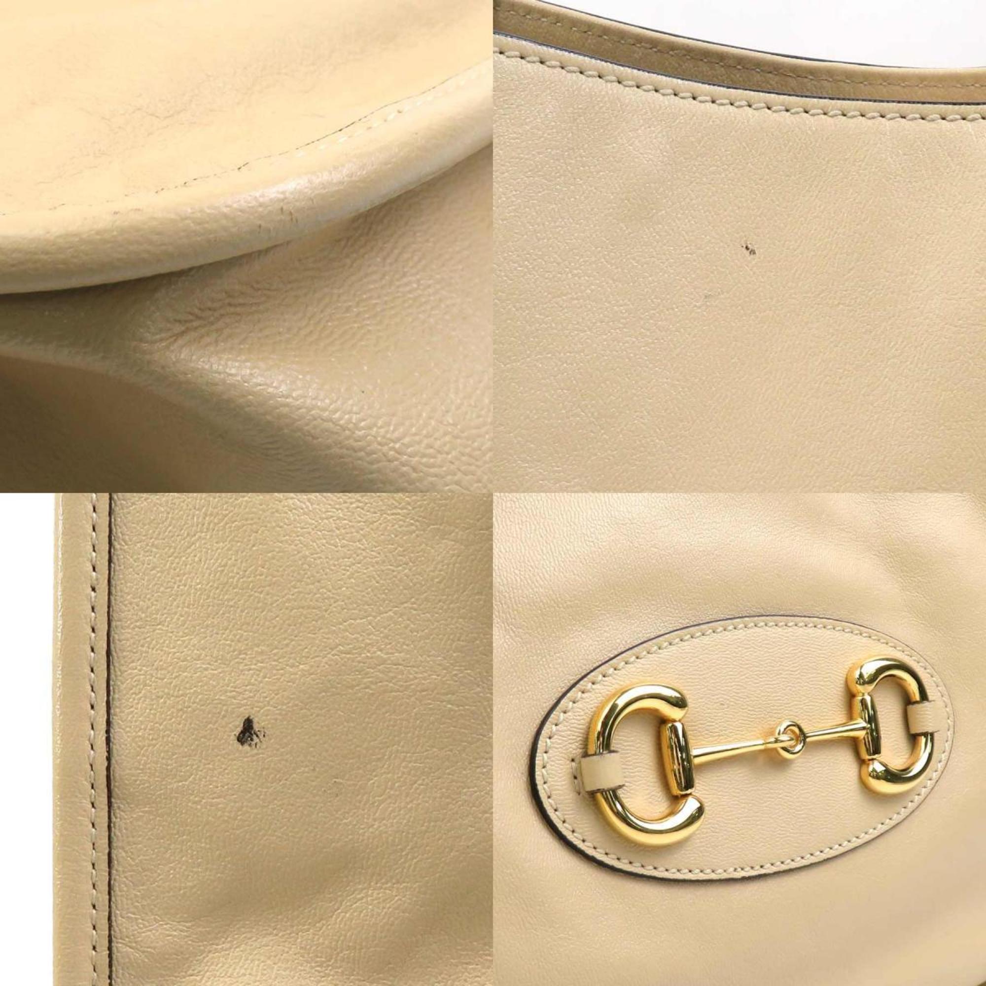 Gucci Beige Leather Shoulder Bag (Pre-Owned)