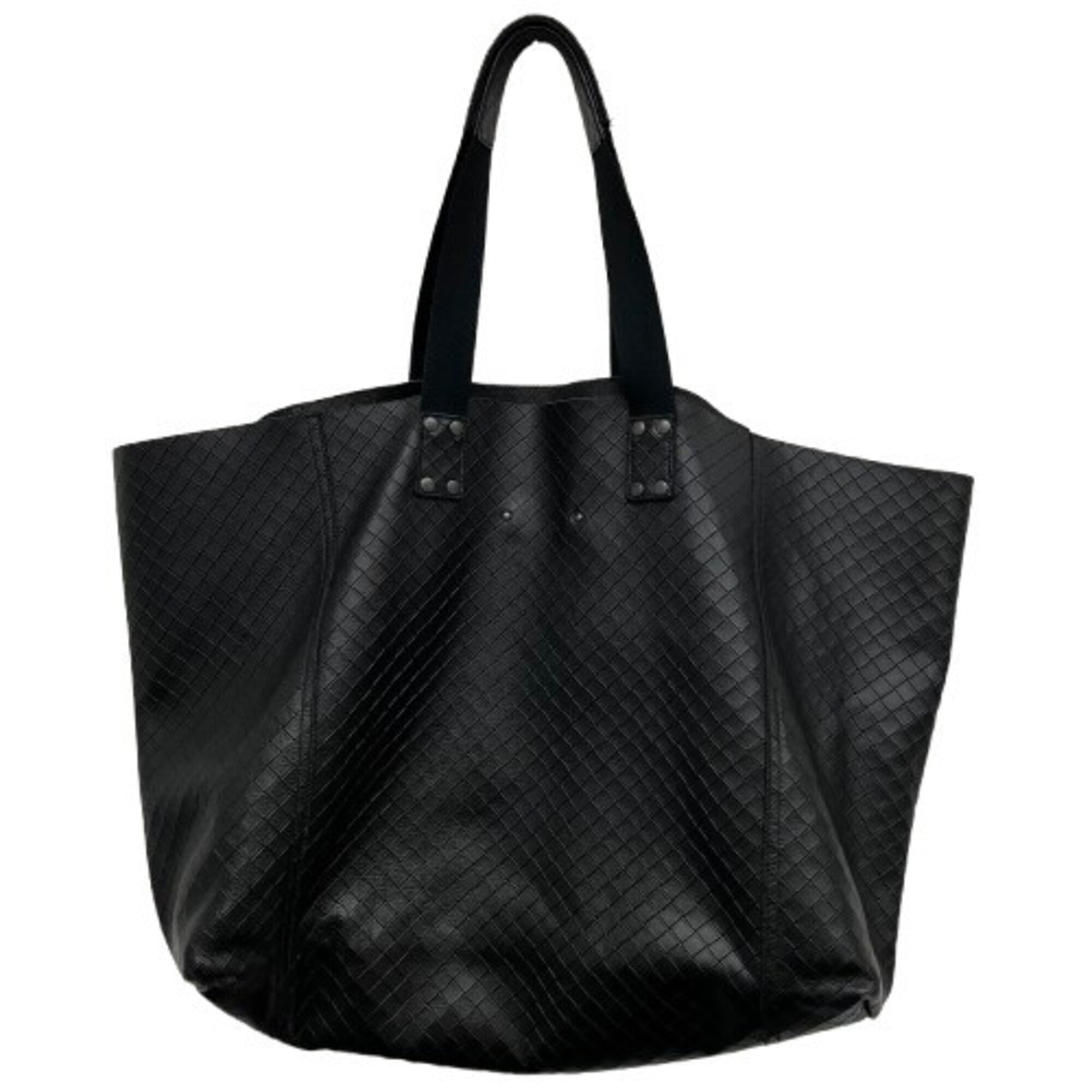 Bottega Veneta Black Leather Tote Bag (Pre-Owned)