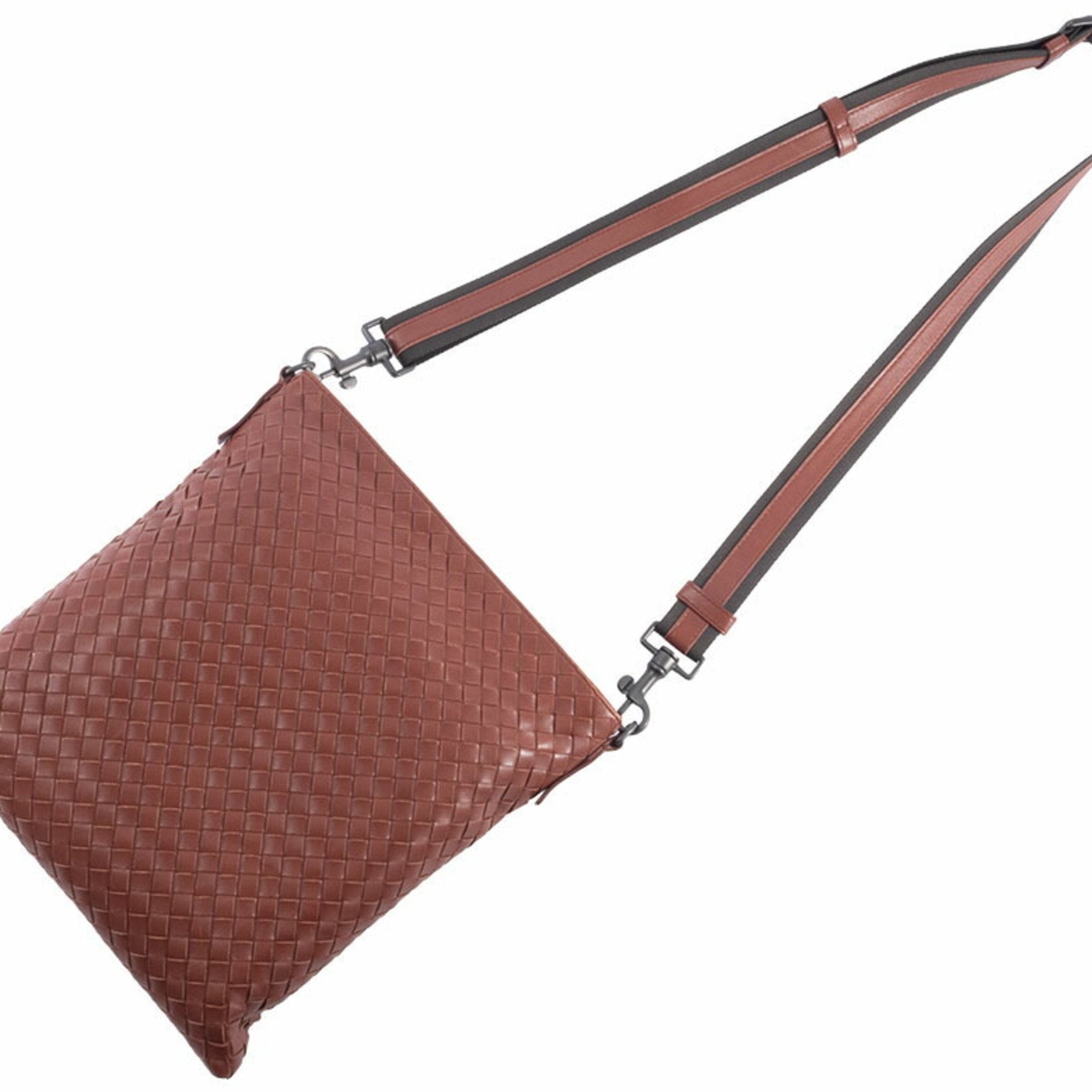 Bottega Veneta Intrecciato Brown Leather Shoulder Bag (Pre-Owned)